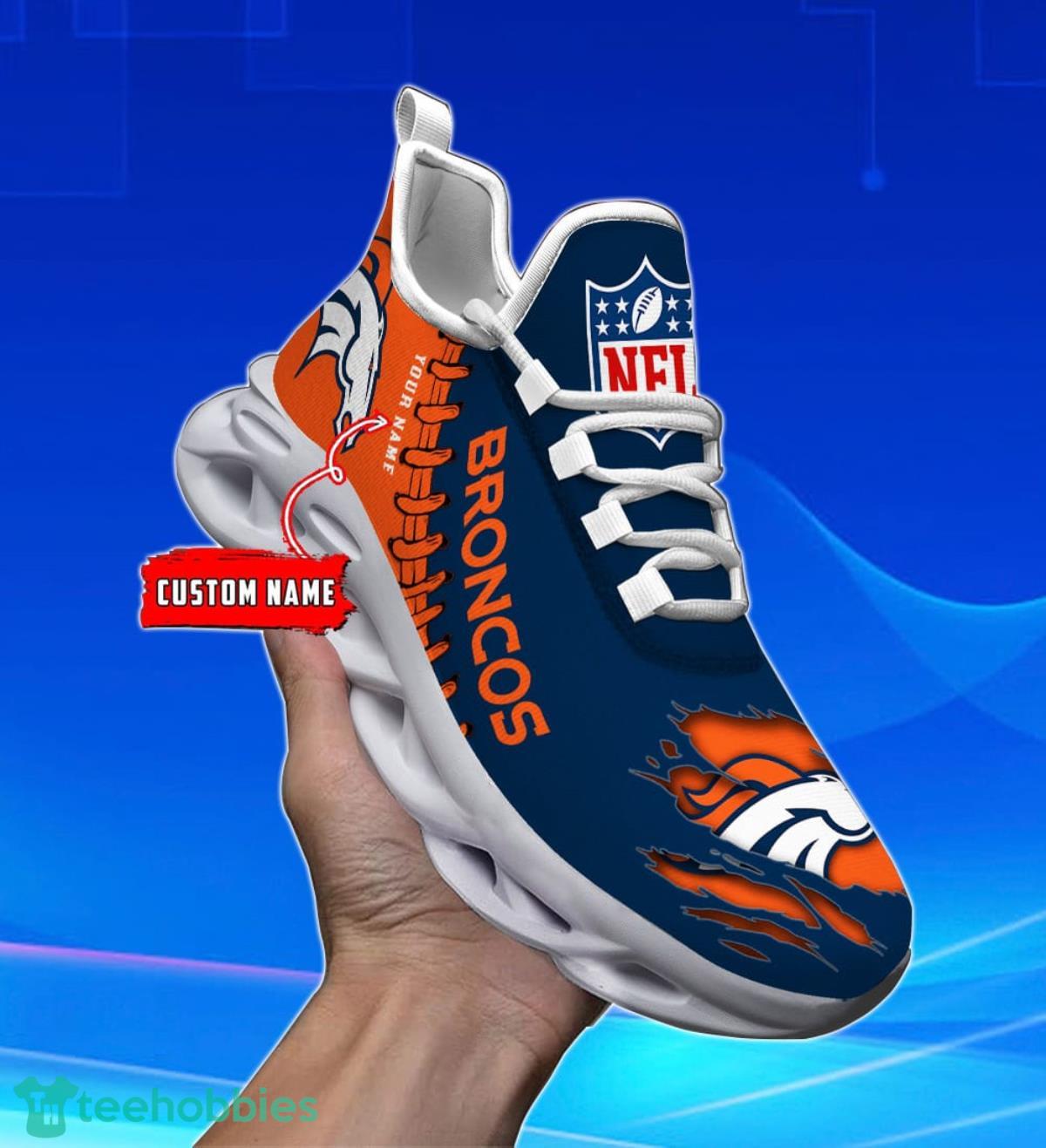 Denver Broncos Personalized Name NFL Ultra Sneakers Max Soul Shoes