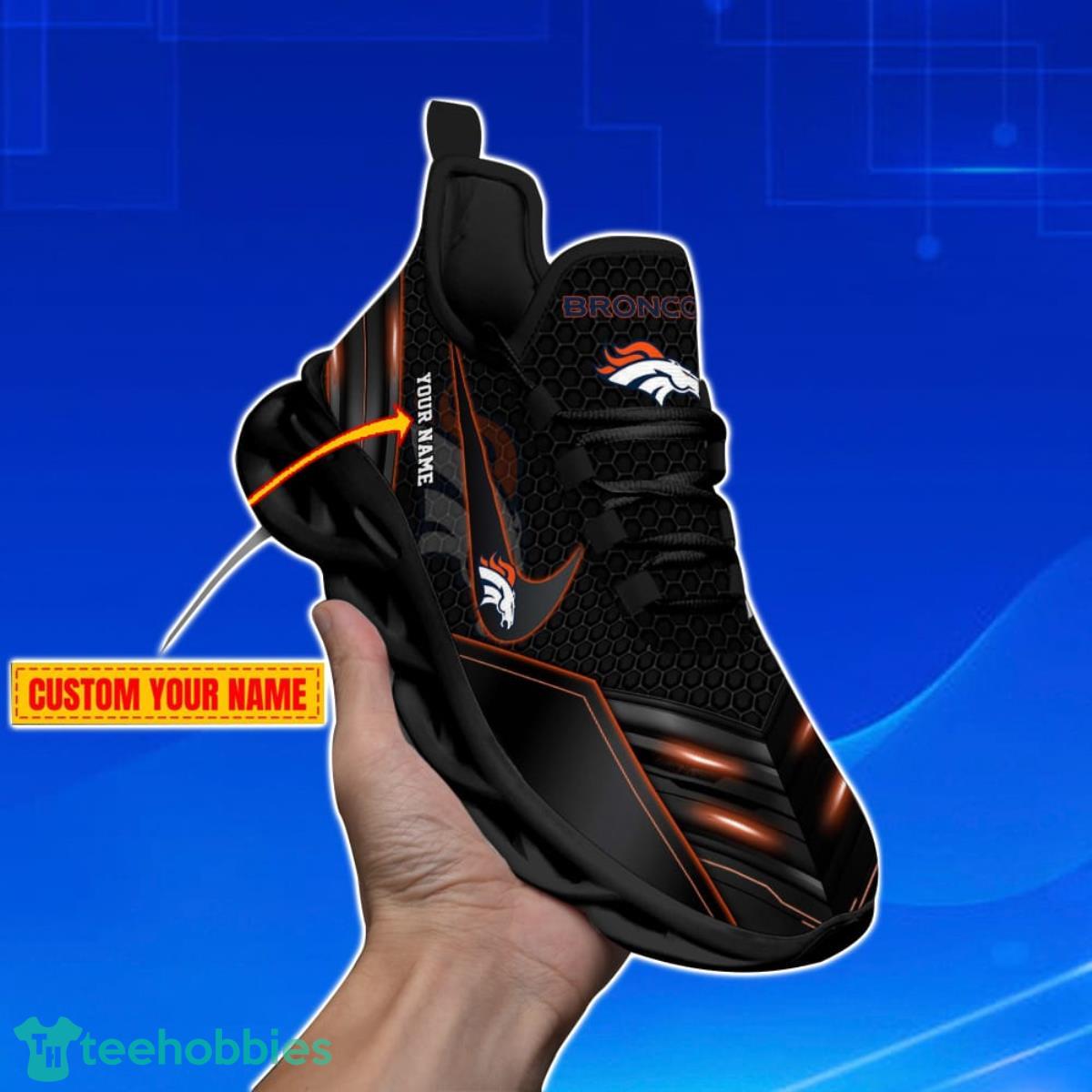 Denver Broncos-Personalized NFL Neon Light Max Soul Shoes Best Gift For Men And Women Fans Product Photo 2