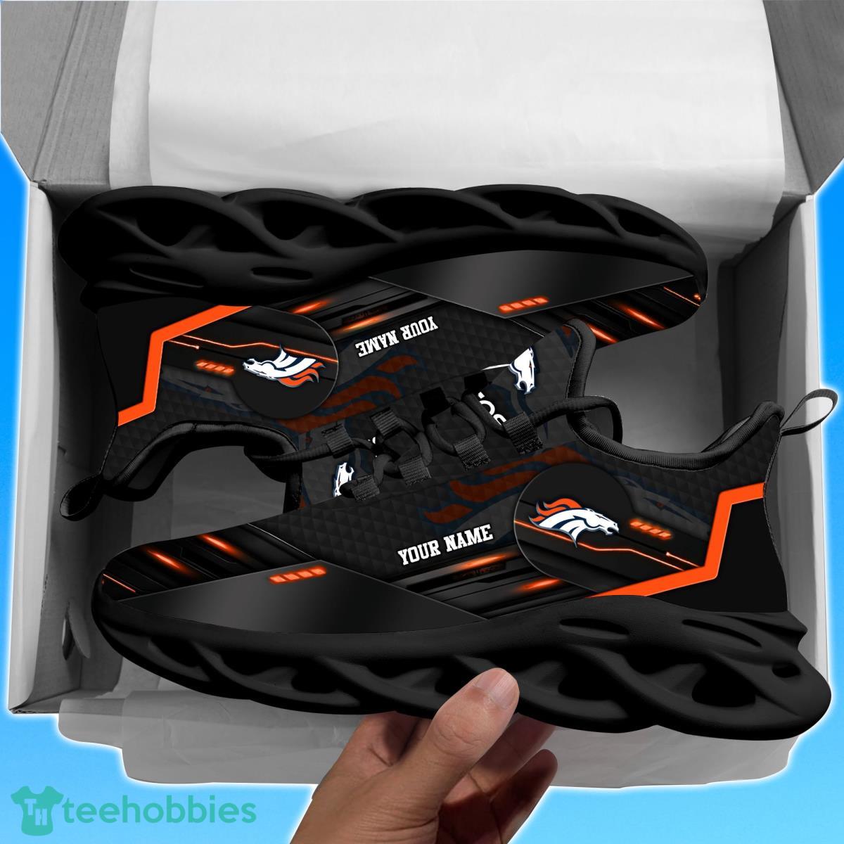 Denver BroncosPersonalized NFL Sport Black Max Soul Shoes Best Gift For Men And Women Fans Product Photo 2