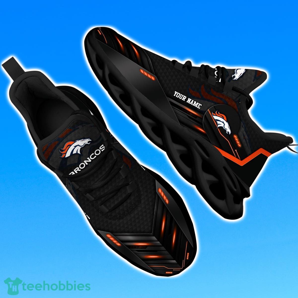 Denver BroncosPersonalized NFL Sport Black Max Soul Shoes Best Gift For Men And Women Fans Product Photo 1