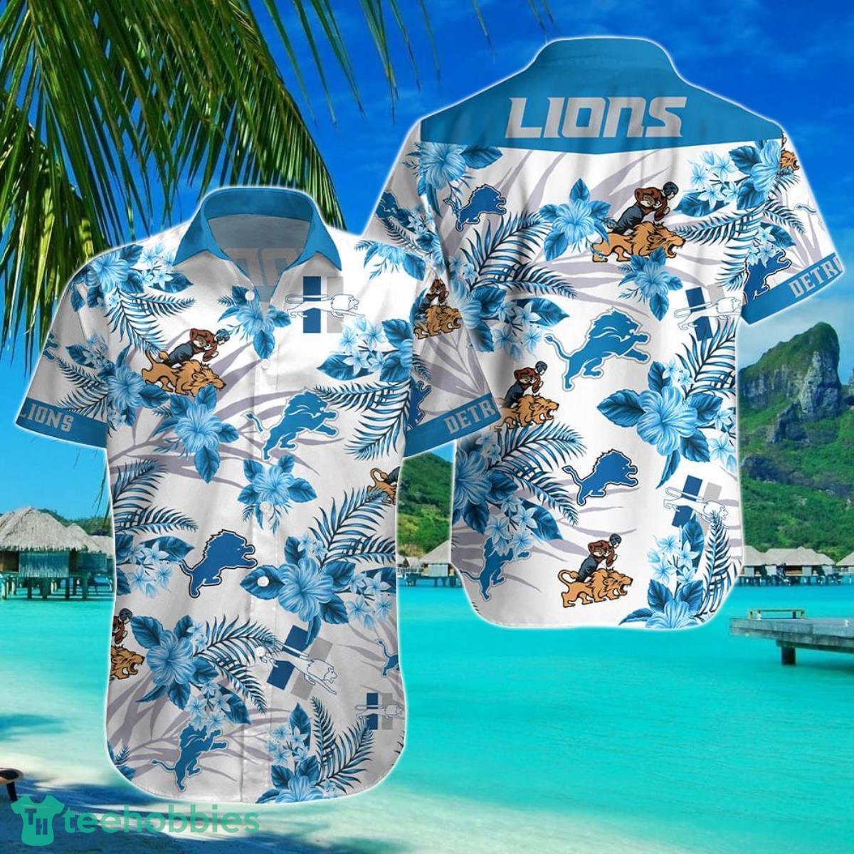 Detroit Lions-NFL Floral Hawaii Shirt Best Gift For Men And Women Fans Product Photo 1