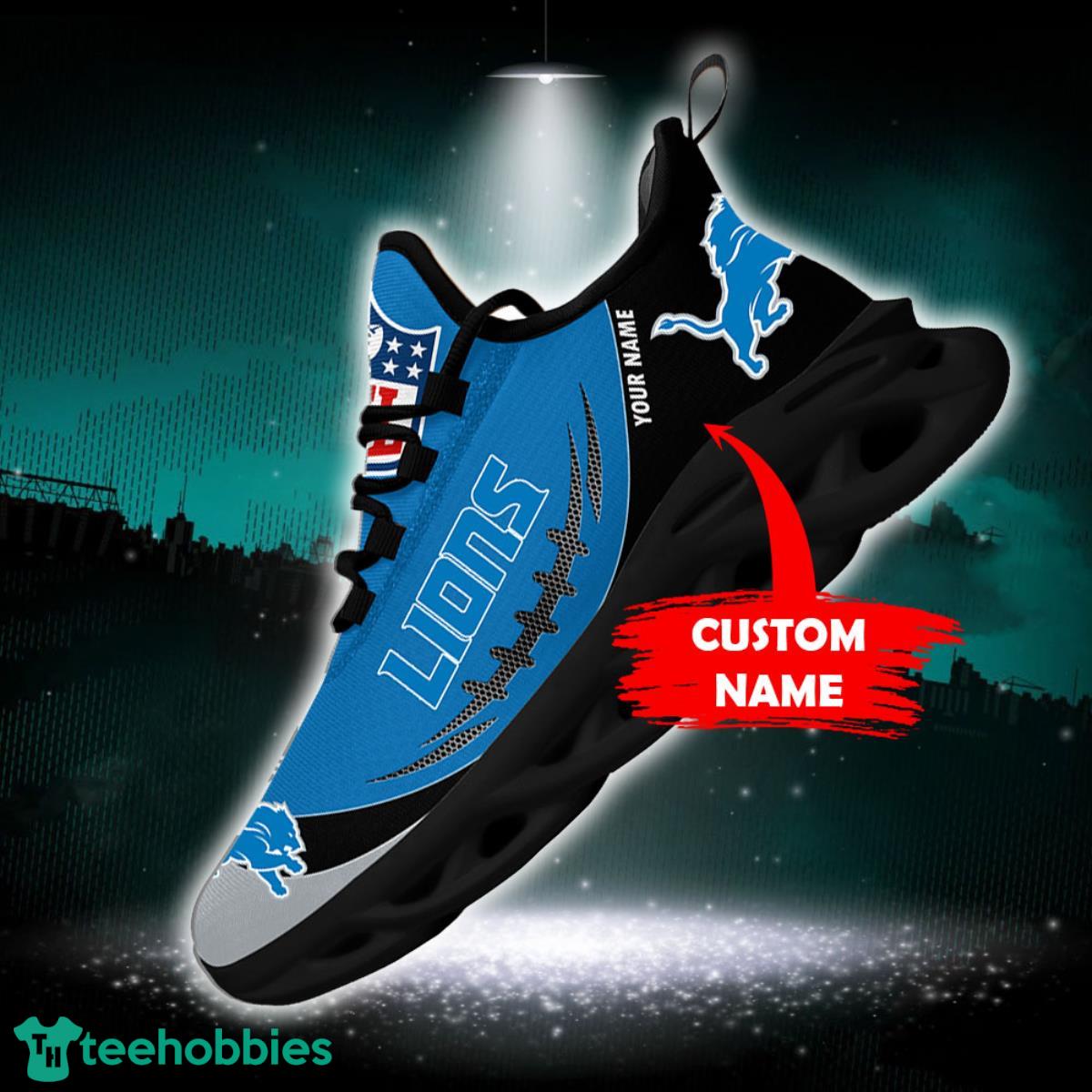 Detroit Lions NFL Custom Name Gift For Fans AOp Max Soul Shoes