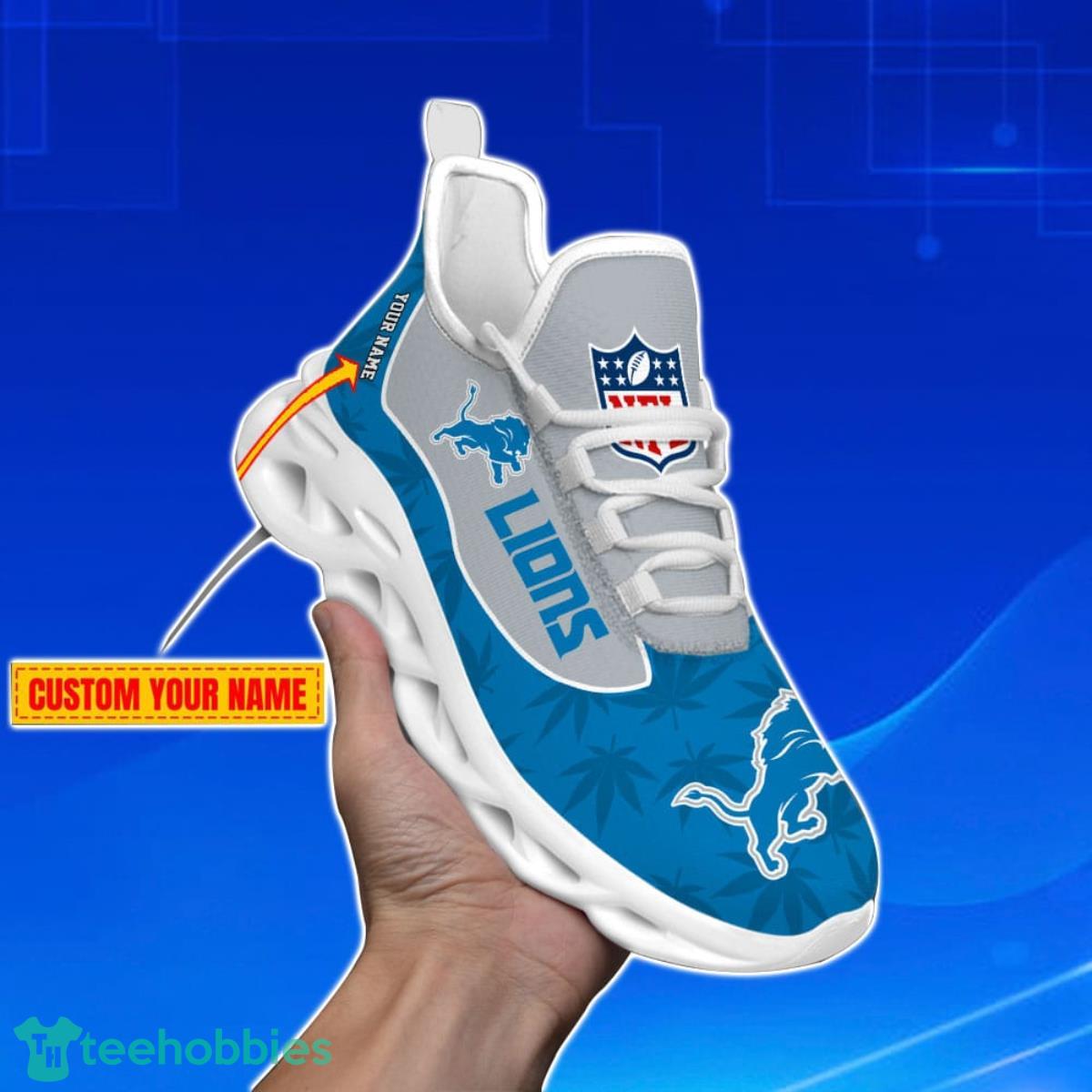 Detroit Lions Air Jordan Hightop Shoes - Freedomdesign