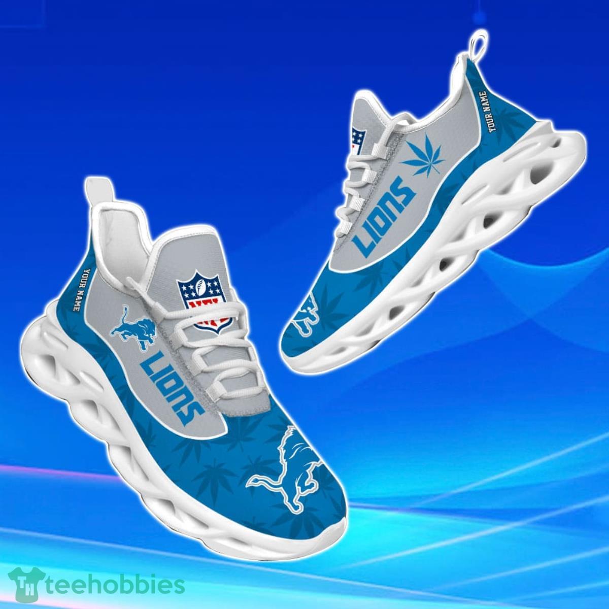 Detroit Lions Personalized Name NFL Ultra Sneakers Max Soul Shoes -  Freedomdesign