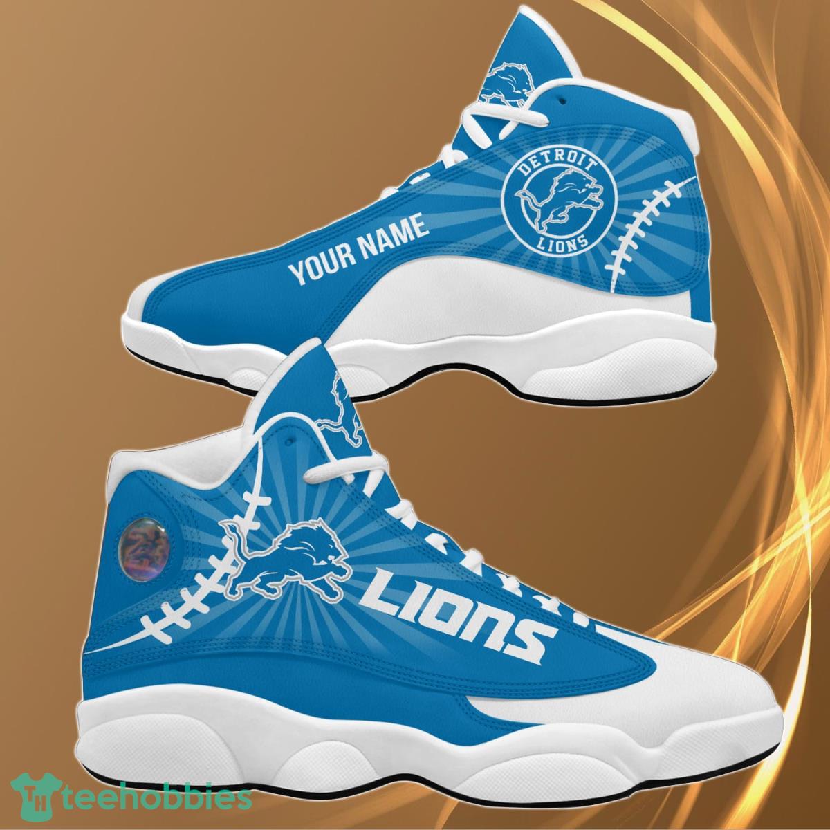 Detroit Lions Personalzied Name Air Jordan 13 Shoes Best Gift Fans