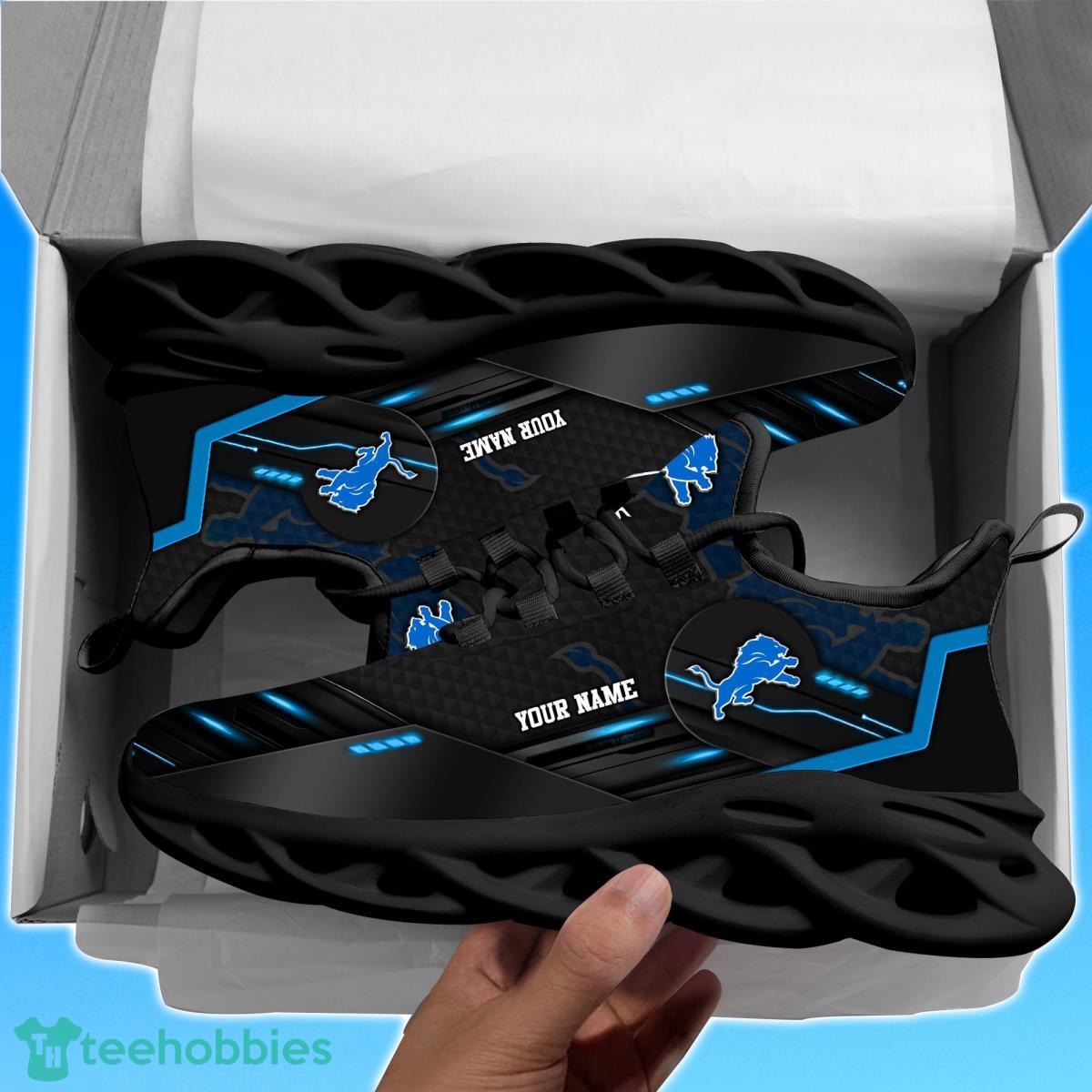 Detroit LionsPersonalized NFL Sport Black Max Soul Shoes Best Gift For Men And Women Fans Product Photo 2