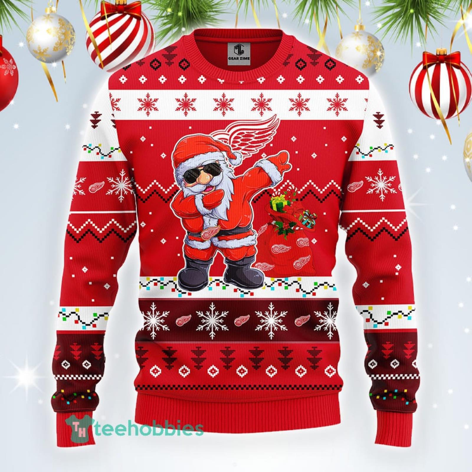 Detroit Lions NFL Team Dabbing Santa Claus Funny Ugly Christmas Sweater  Sport Fans Men And Women Christmas Gift