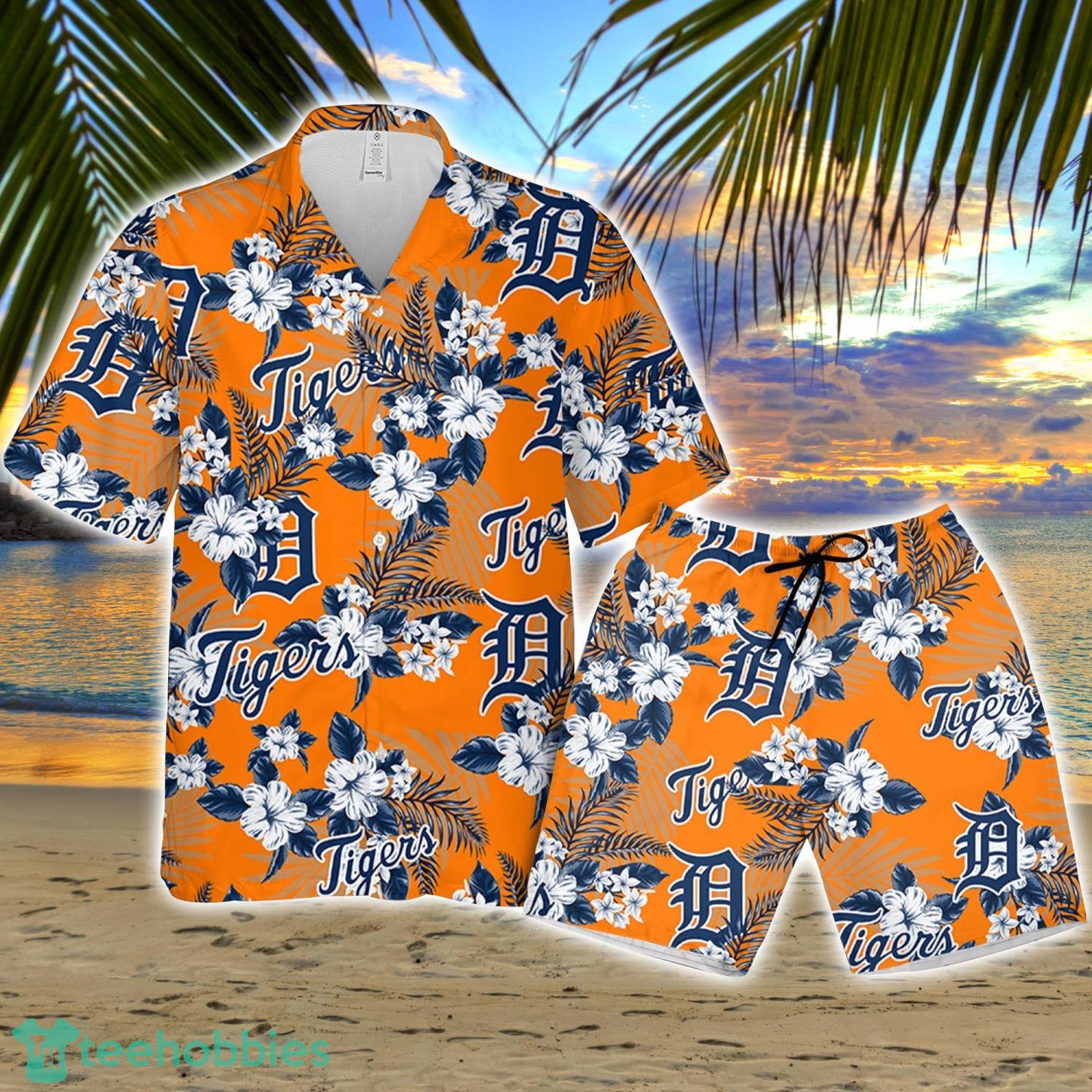 Detroit Tigers MLB Flower Funny Summer Beach Pattern Aloha