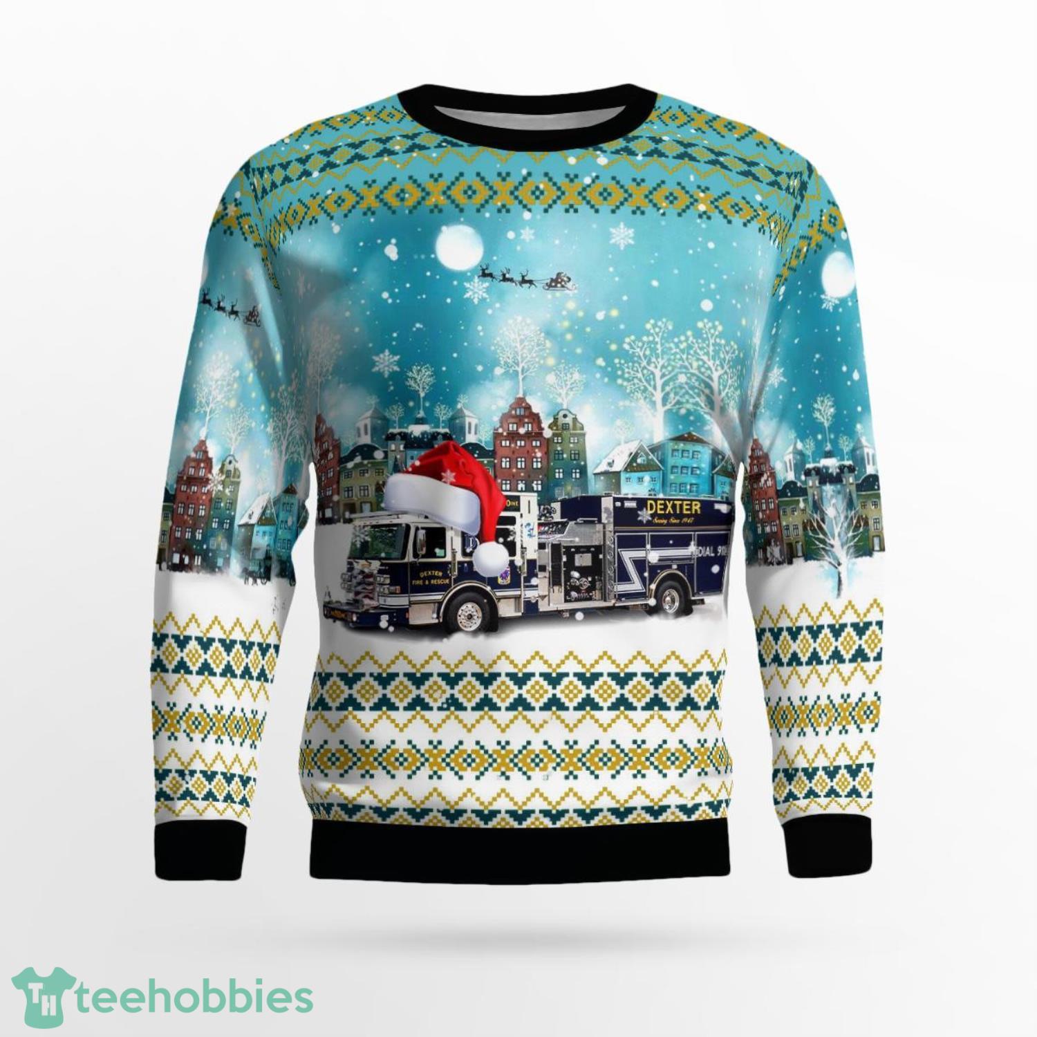 Dexter New Mexico Dexter Fire & Rescue Ugly Sweater Christmas Gift For Men And Women image Dexter New Mexico Dexter Fire & Rescue Ugly Sweater Christmas Gift For Men And Women Product Photo 2