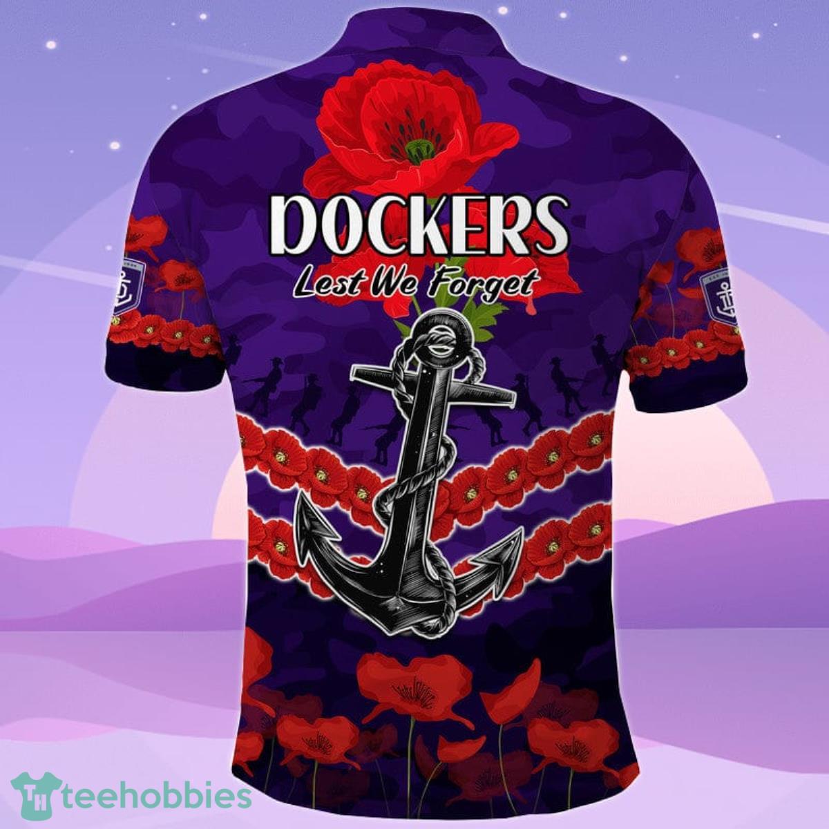 Dockers Football ANZAC Polo Shirt Lest We Forget Product Photo 2