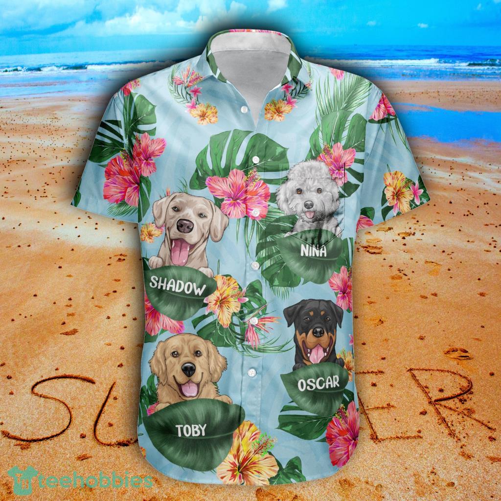 Dog Dad Cat Dad Pet Lovers Tropical Summer Personalized Hawaiian Shirt Product Photo 1
