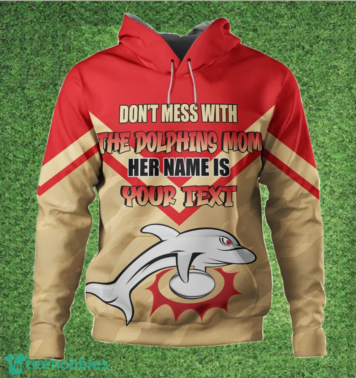 Dolphins Custom Name Mother's Day NRL Custom Hoodie Best Gift For Fans