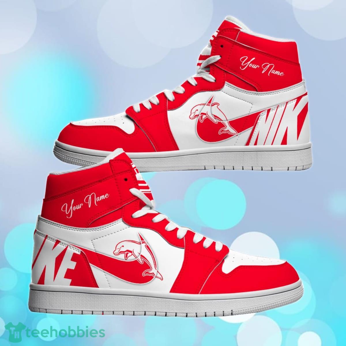 Dolphins Custom Name NRL Air Jordan HighTop Best Gift For Fans Product Photo 2