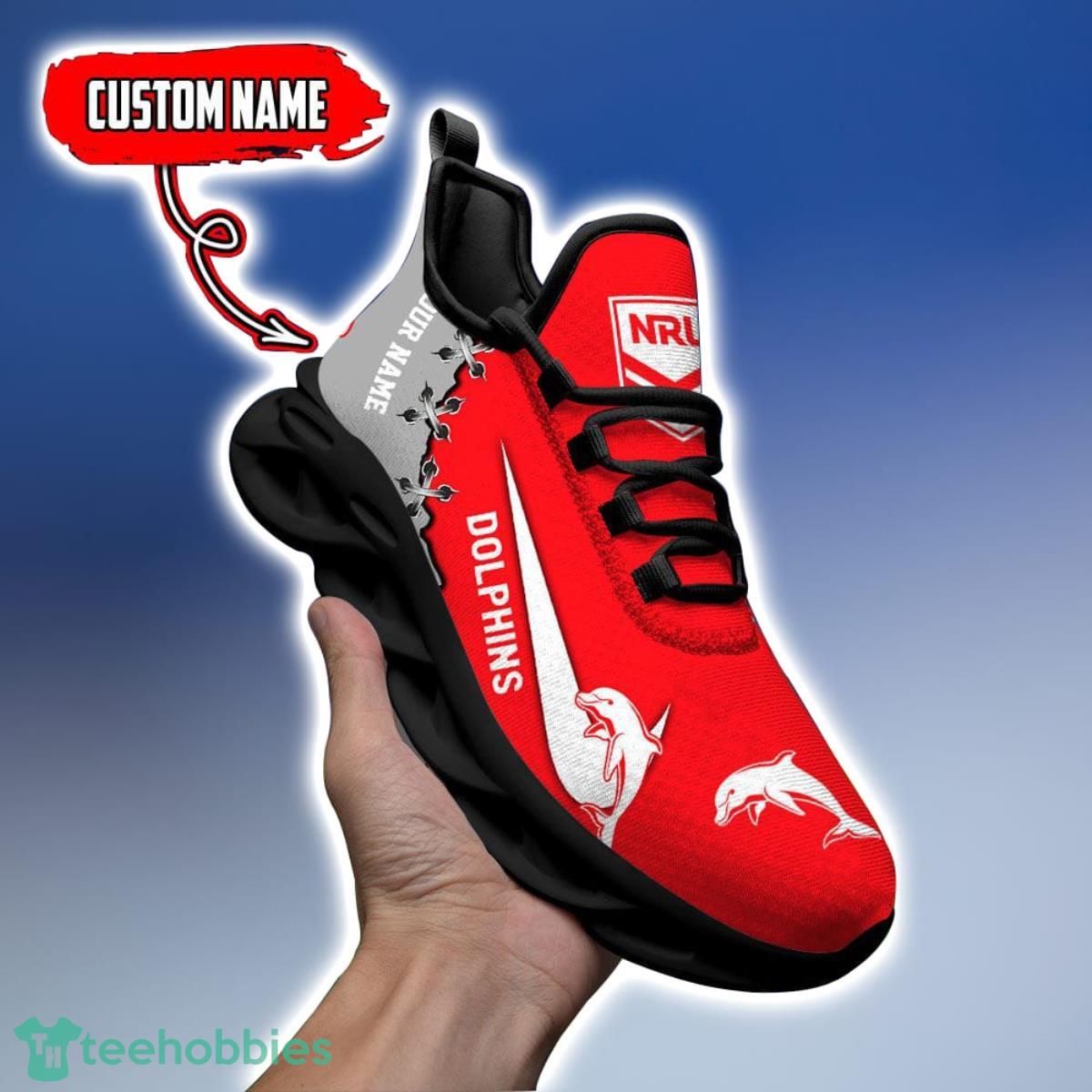 Dolphins-Personalized Name NRL Premium Luxury Max Soul Shoes Best Gift For Fans Product Photo 1