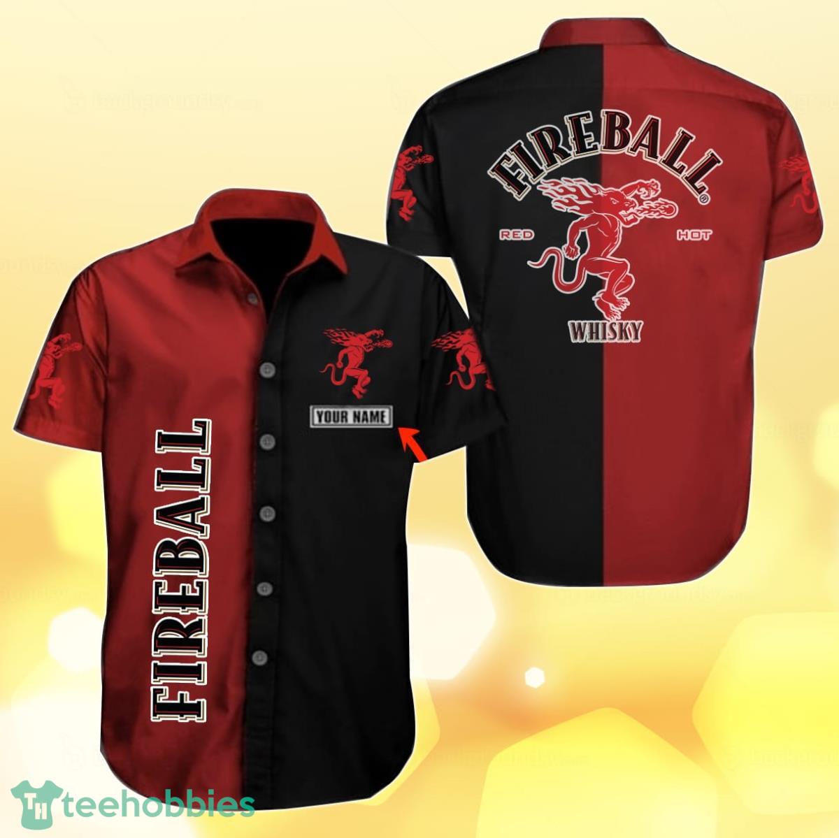 Fireball Multicolor Hawaii Shirt Custom Name Best Gift For Men And Women Fans Product Photo 1