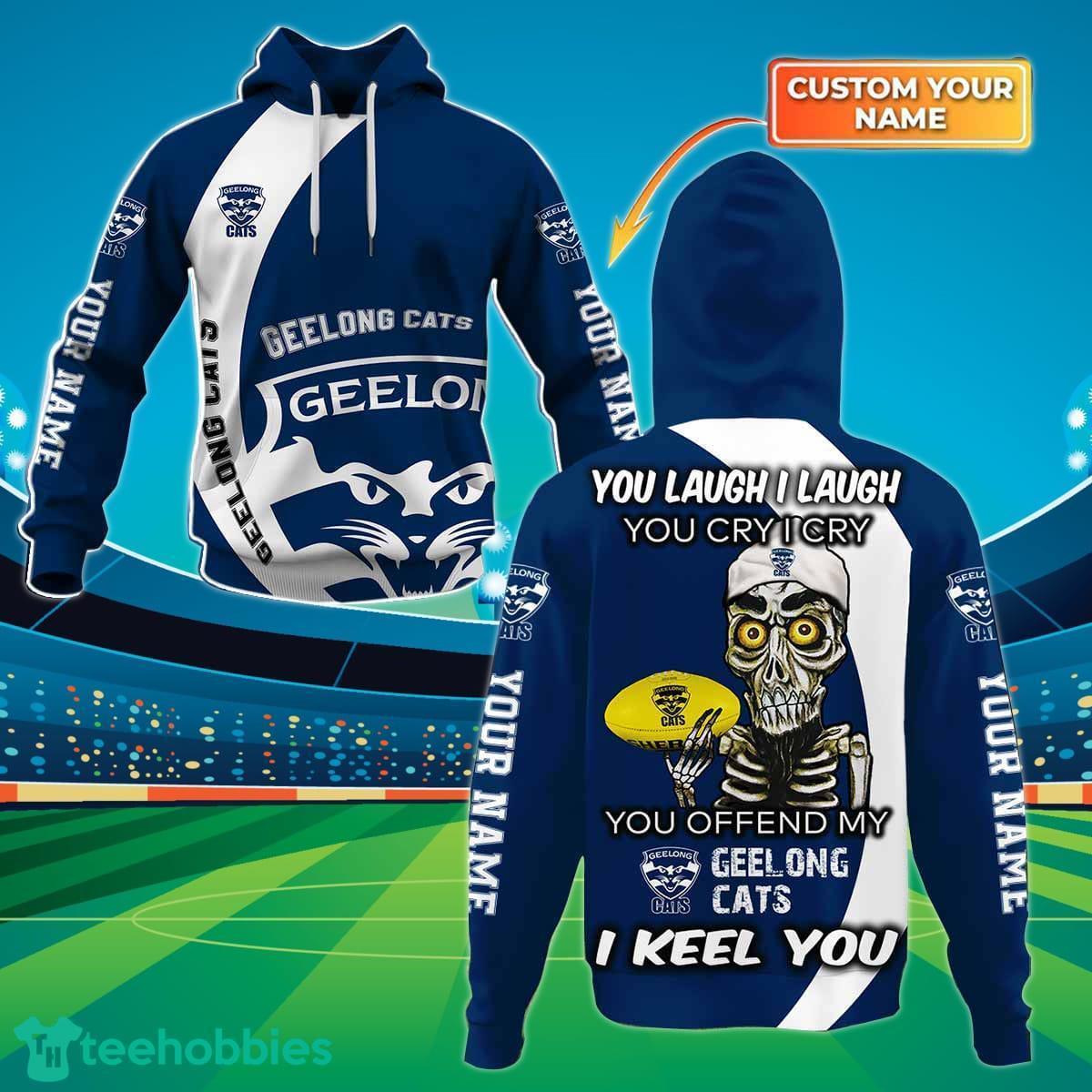 Geelong Cats Custom Name AFL You Laugh I Laugh For Sports Fan 3D Shirt Product Photo 1