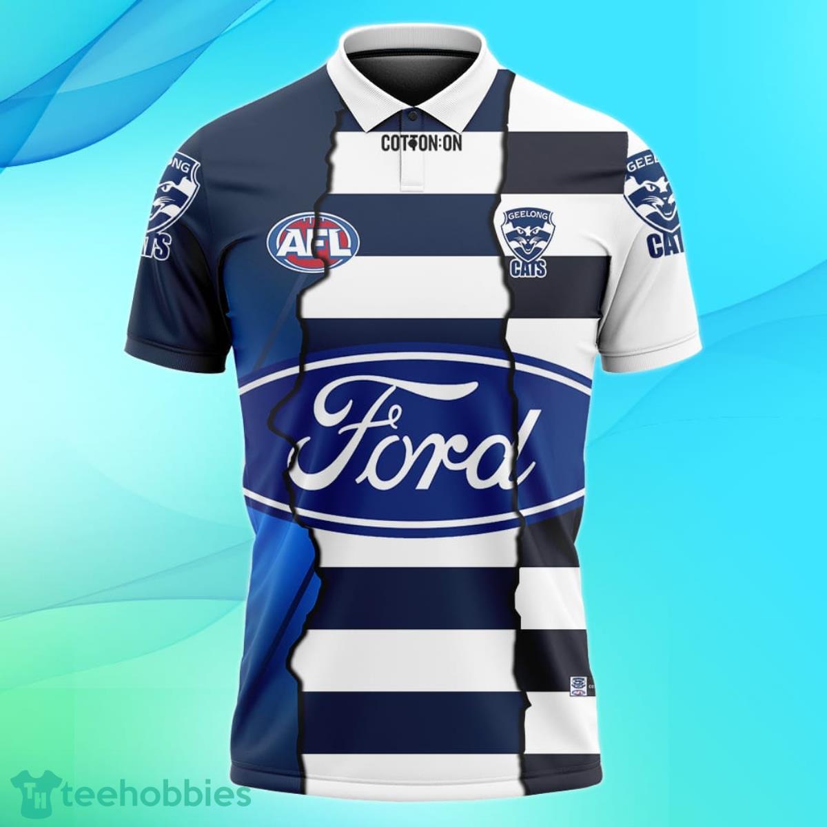 Geelong Cats Personalized Name & Number AFL Polo Shirt Best Gift For Fans Product Photo 2