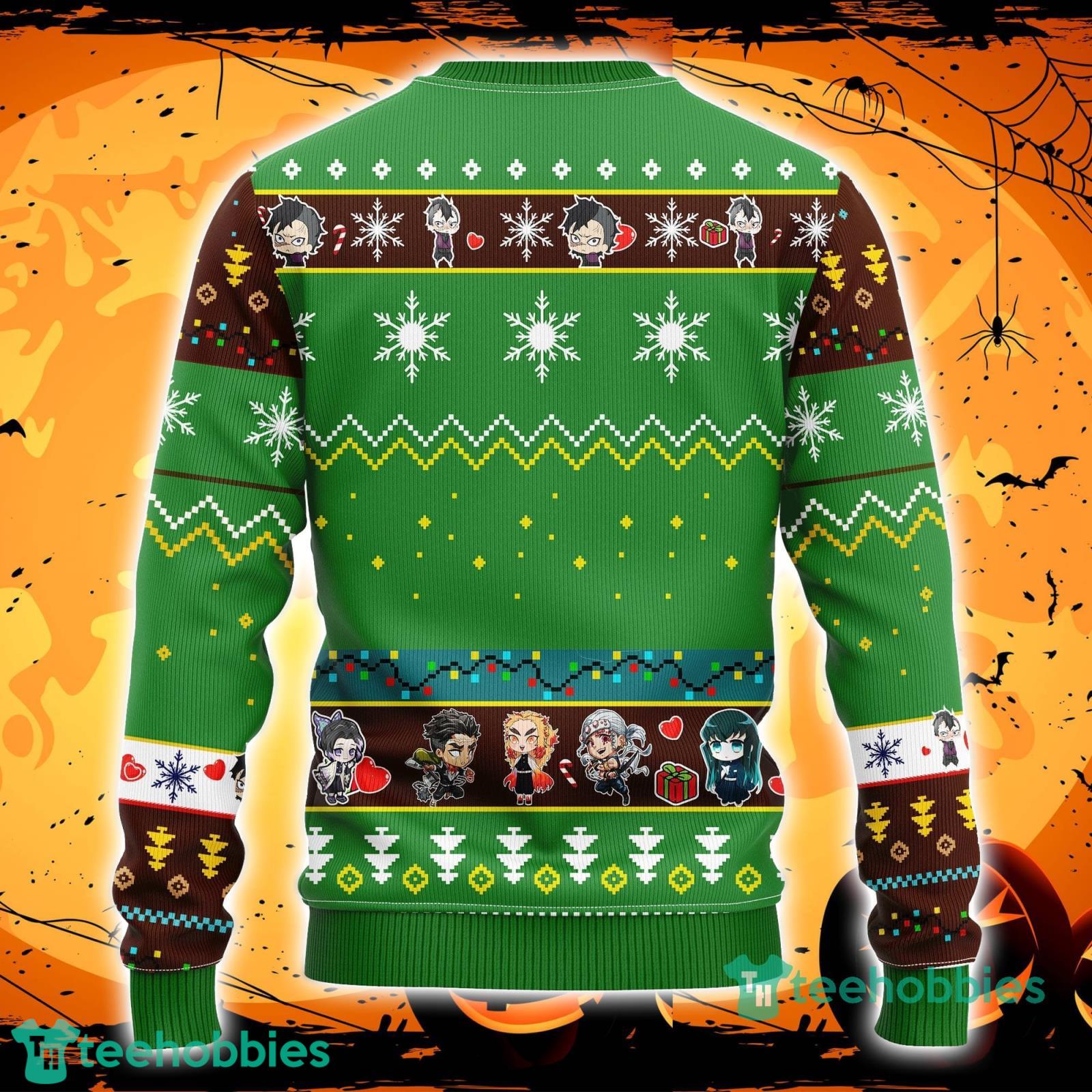 Genya Shinazugawa Demon Slayer Anime Ugly Christmas Sweater Green