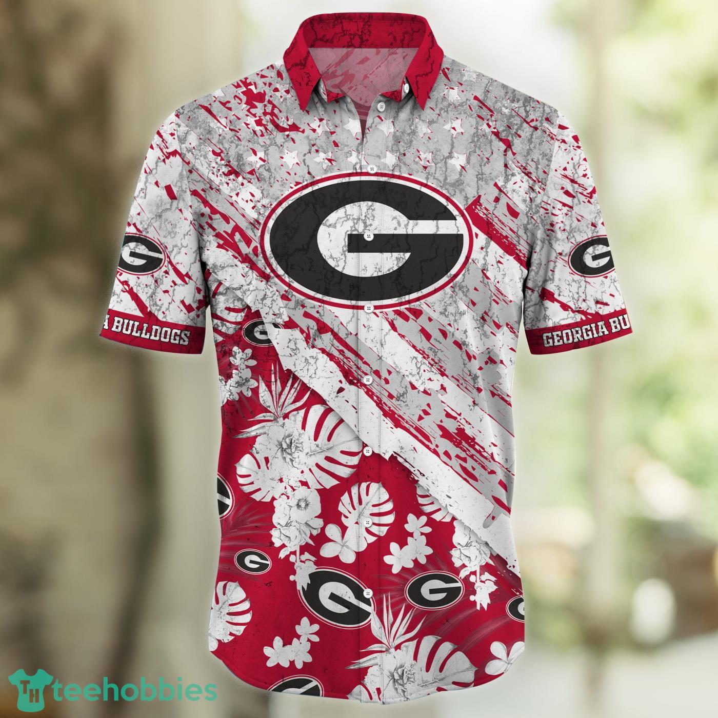 Georgia Bulldogs Plus Size 3D Hawaiian Shirt Best For Fans Beach