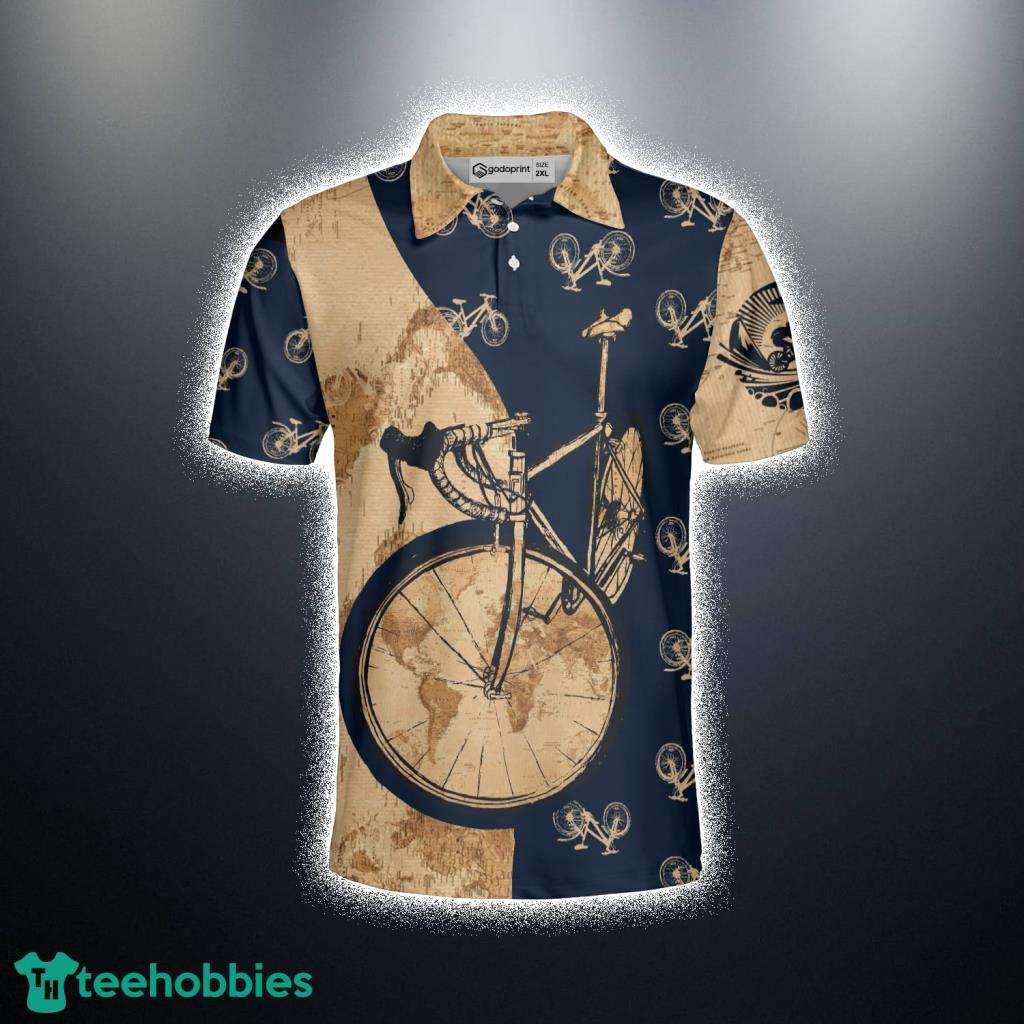 GodoPrint Vintage Classic Track Bicycle Art Polo Shirt, Men's Cycling  Shirt, 3D Bike Shirt, Cyclist T-Shirt Gift - Godoprint