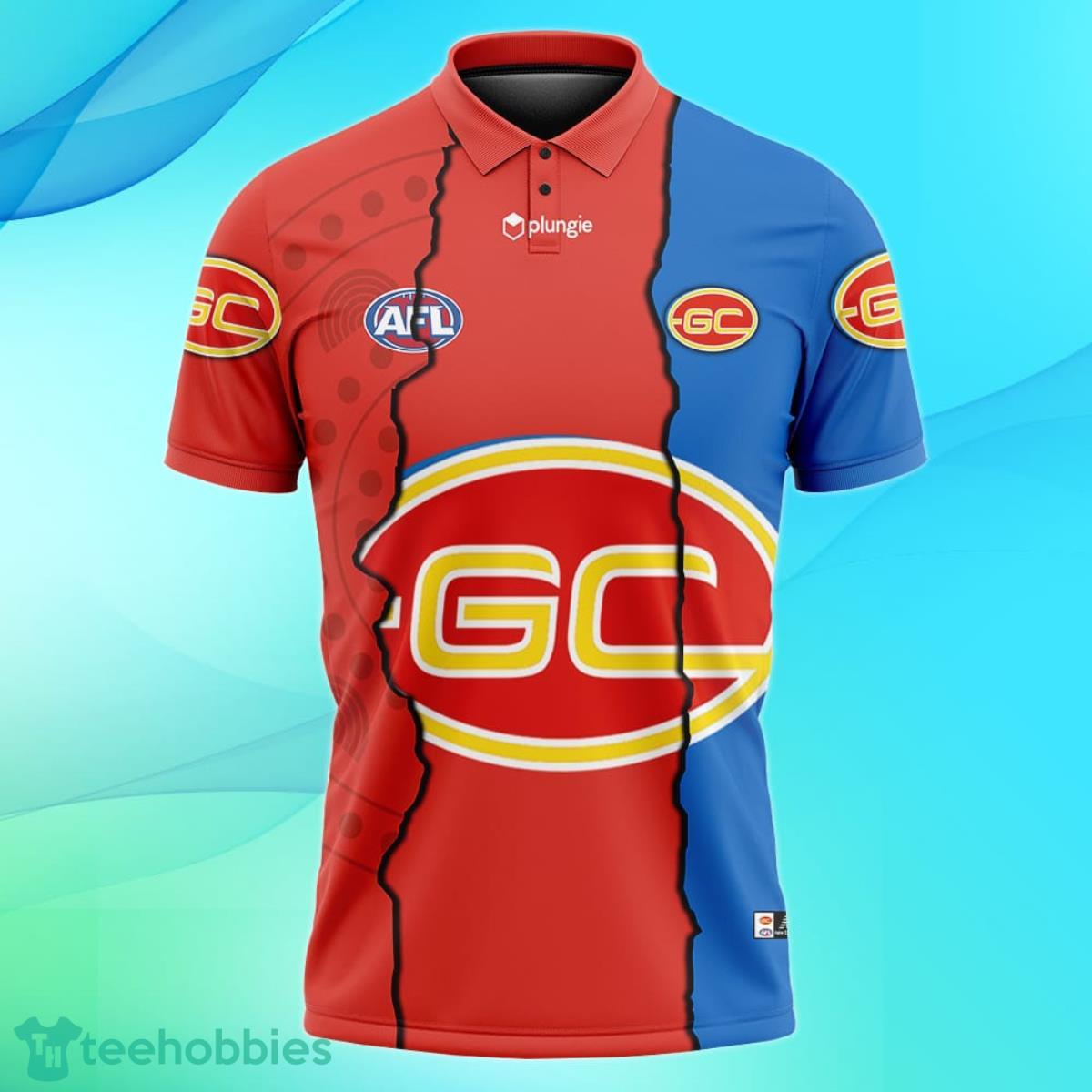 Gold Coast Suns Personalized Name & Number AFL Polo Shirt Best Gift For Fans Product Photo 2