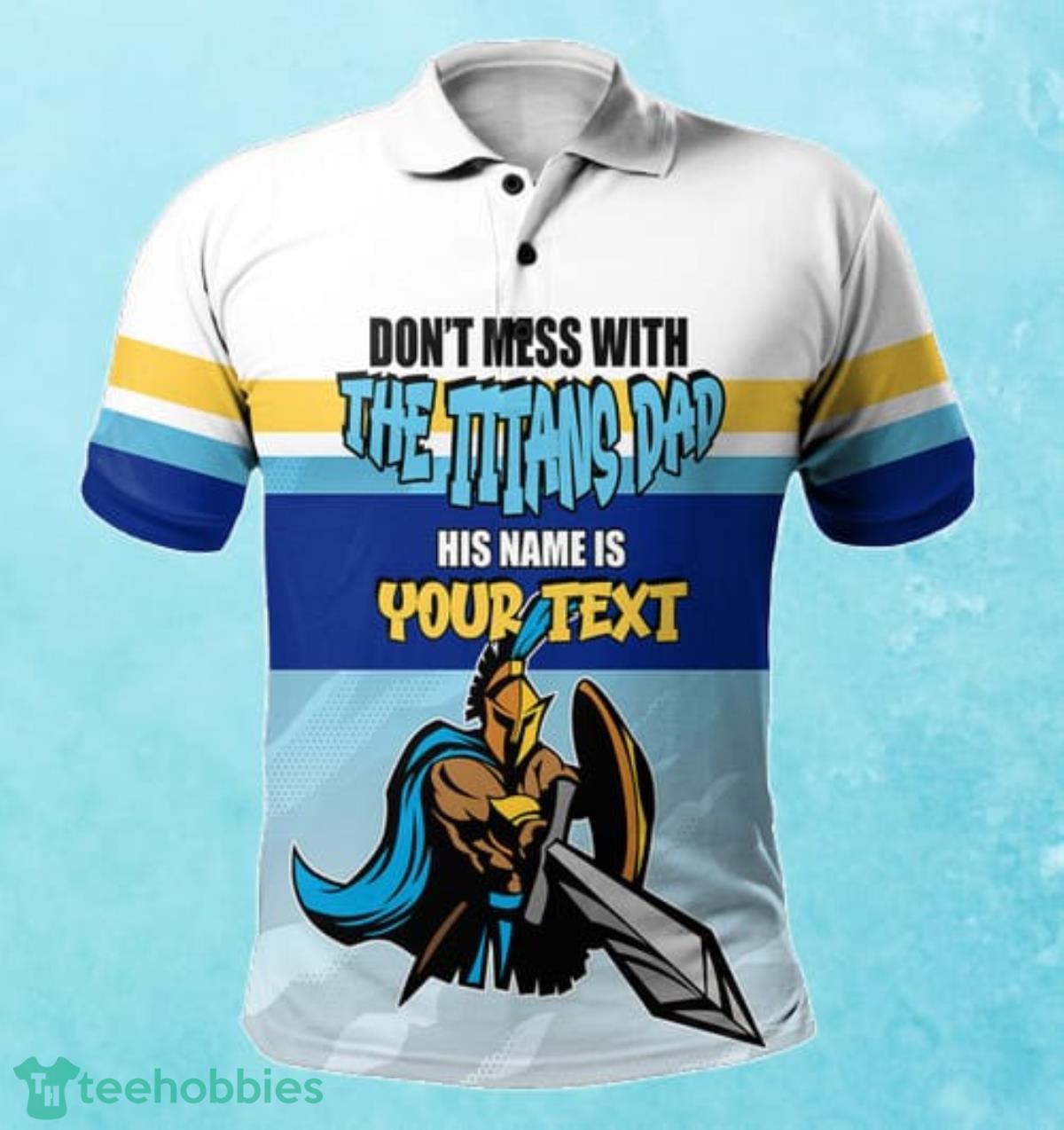 Gold Coast Titans Custom Name Father’s Day NRL Custom Polo Shirt Best Gift For Fans Product Photo 1