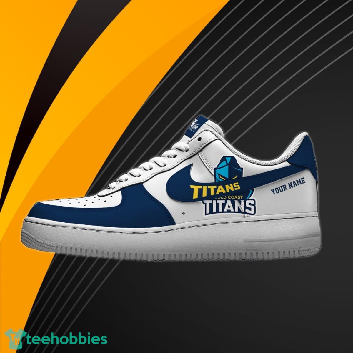 Gold Coast Titans NRL Air Force Shoes Custom Name Best Gift For Fans Product Photo 1