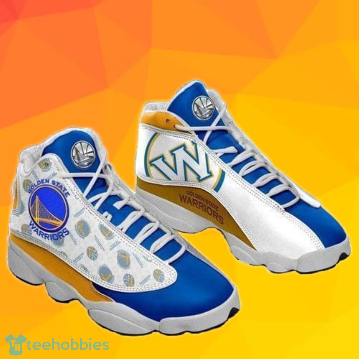 Golden State Warriors NBA Team Football Big Logo Gift For Lover Men And Women Air Jordan 13 Product Photo 1