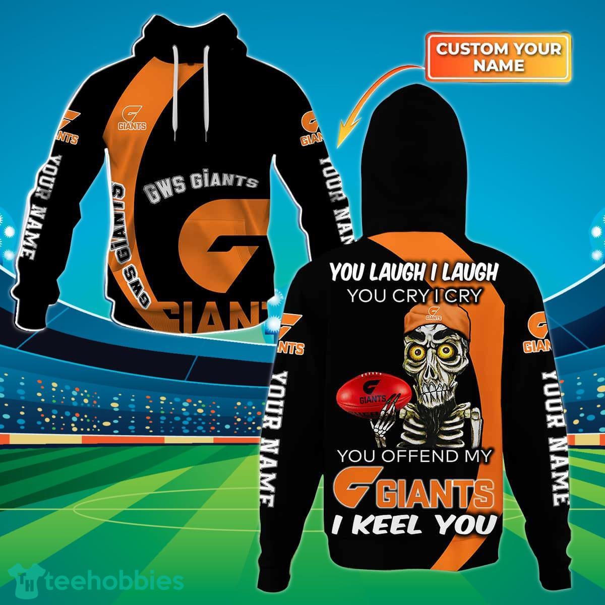 Greater Western Sydney Giants Custom Name AFL You Laugh I Laugh For Sports Fan 3D Shirt Product Photo 1