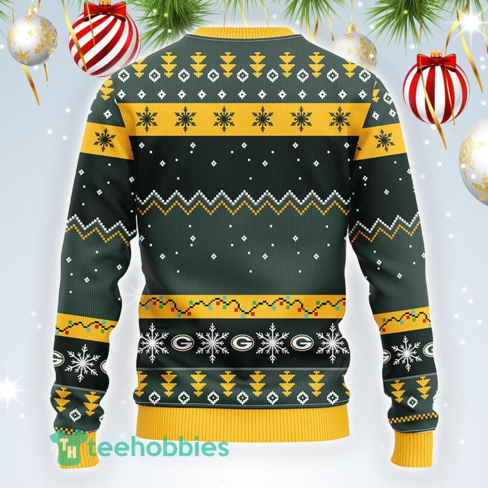 Green Bay Packers Christmas Jumper Graphic Crew Sweatshirt - Mens