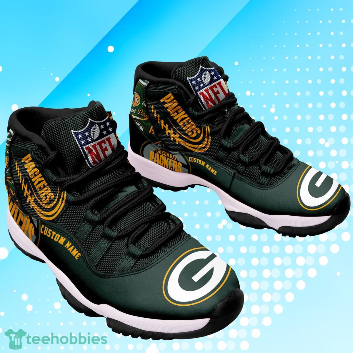 Personalized Green Bay Packers Nfl Football Custom Air Jordan 13 Shoes