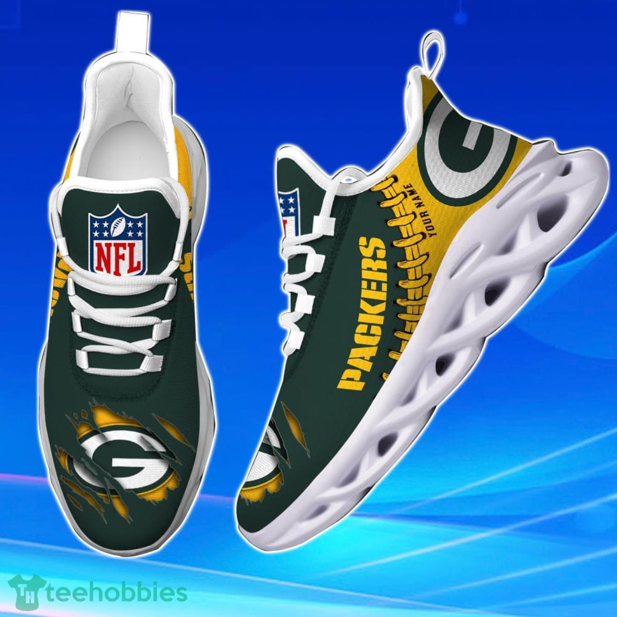 Custom Name NFL Teams Green Bay Packers Max Soul Shoes Style Gift