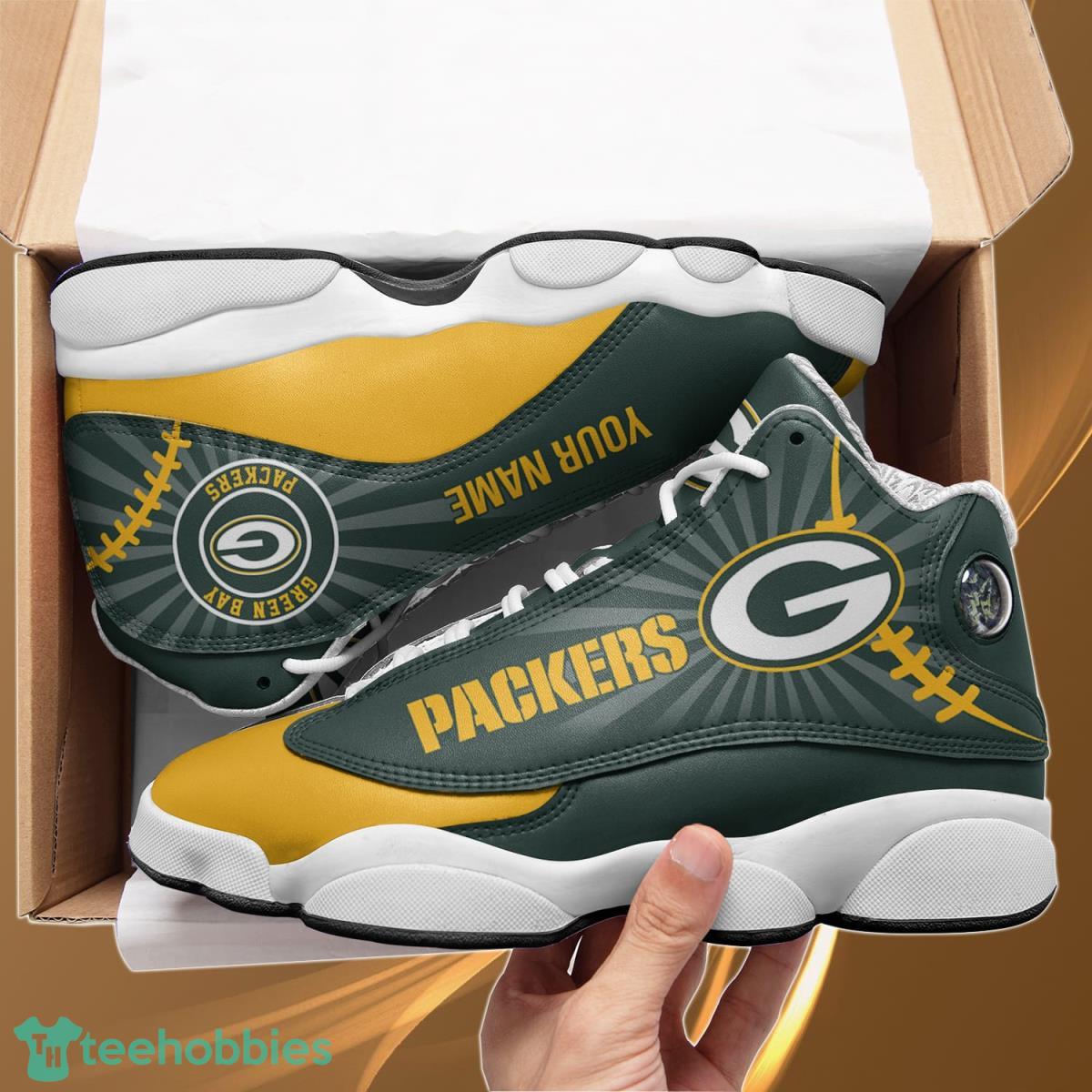 Green Bay Packers NFL Go Fly Fan Air Jordan 13 Shoes For Men And