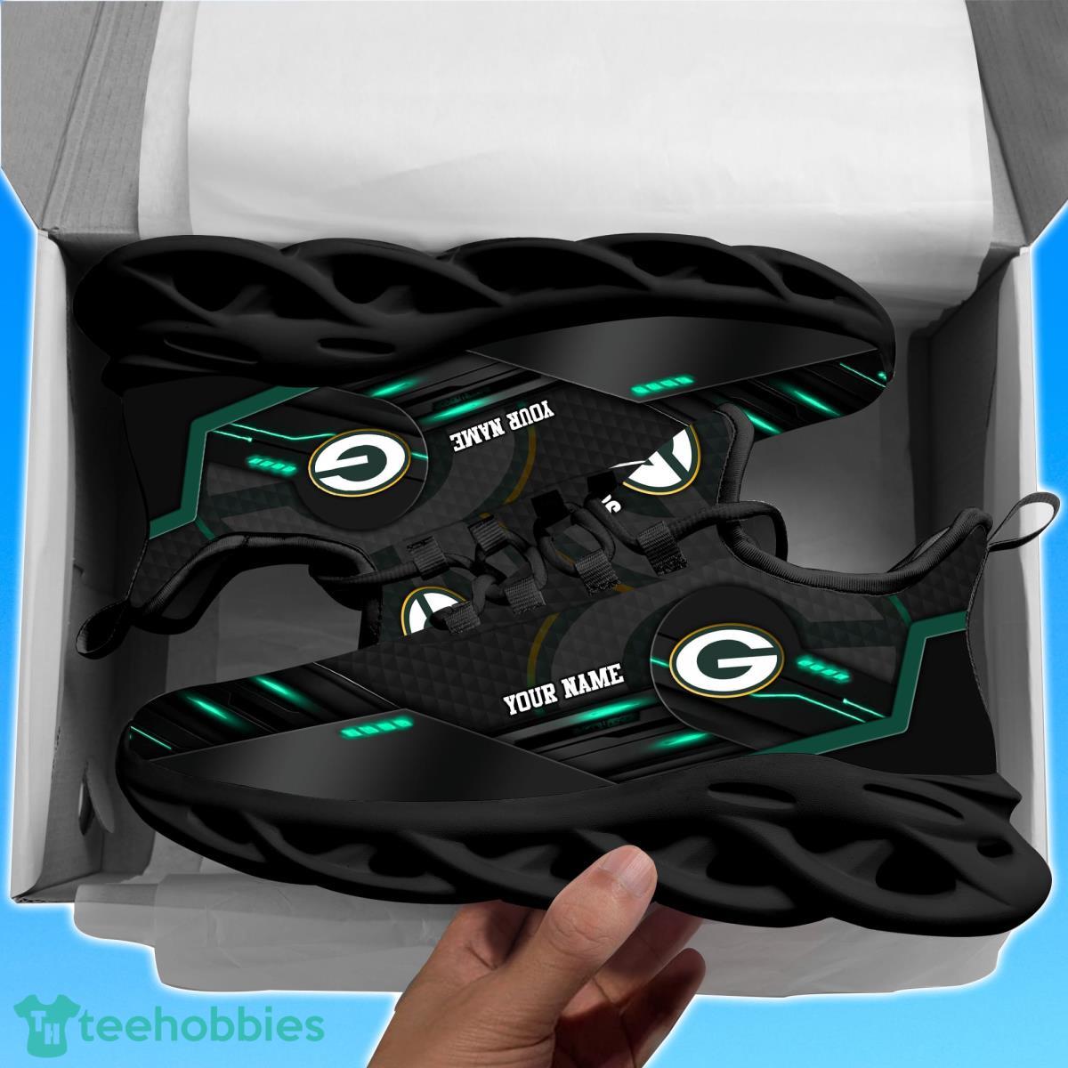 Green Bay PackersPersonalized NFL Sport Black Max Soul Shoes Best Gift For Men And Women Fans Product Photo 2