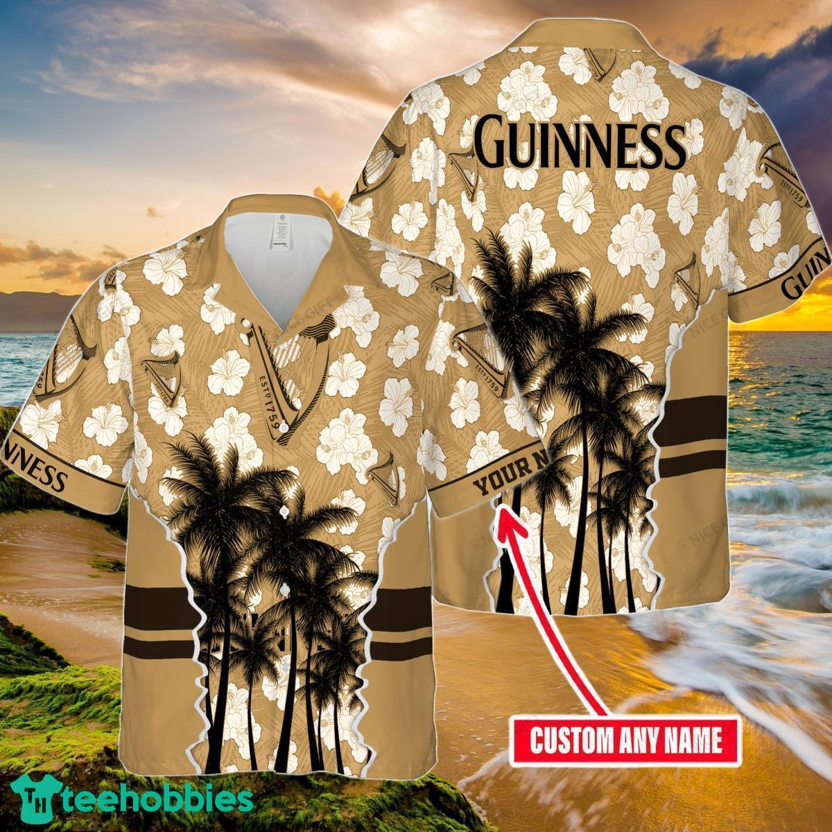 Guinness Custom Name Hawaiian Shirt Best Gift For family Product Photo 1