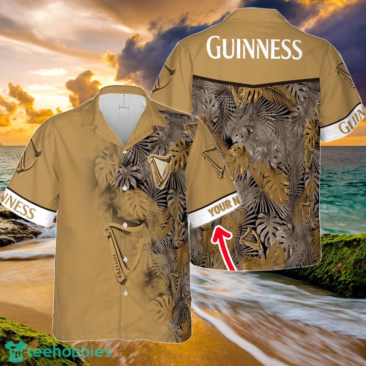 Guinness Custom Name Hawaiian Shirt Perfect Gift For Men And Women Product Photo 1