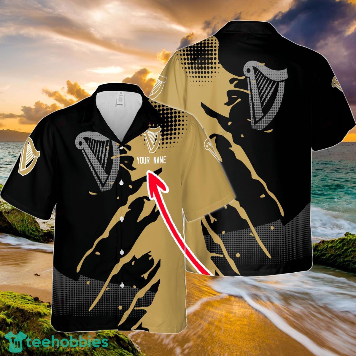 Guinness Custom Name Hawaiian Shirt Style Gift For Men And Women Product Photo 1