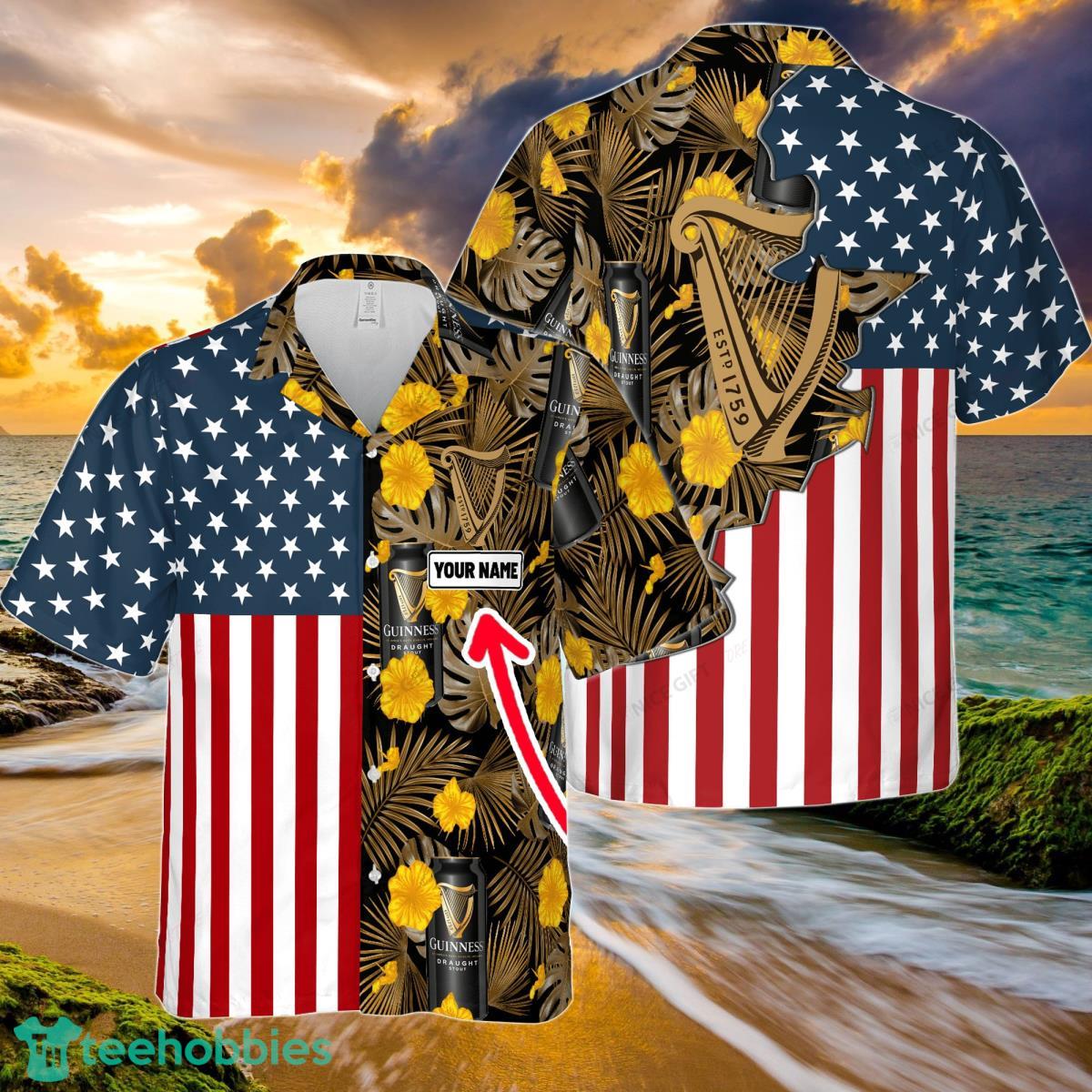 Guinness Custom Name Hawaiian Shirt Unique Gifts For Men And Women Product Photo 1