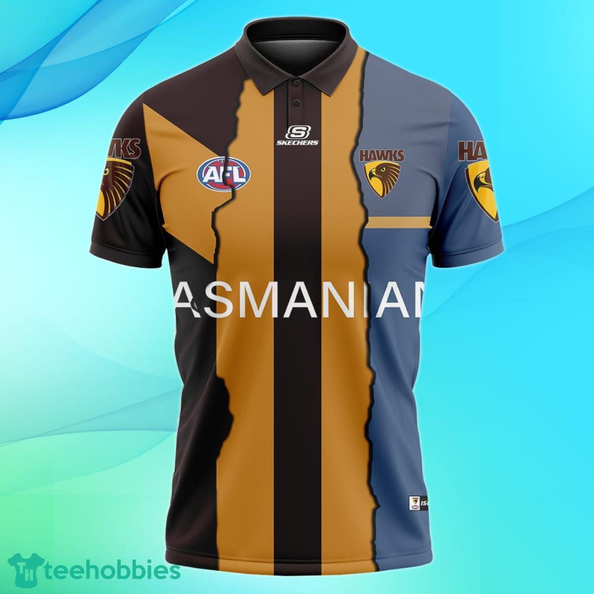 Hawthorn Hawks Personalized Name & Number AFL Polo Shirt Best Gift For Fans Product Photo 2