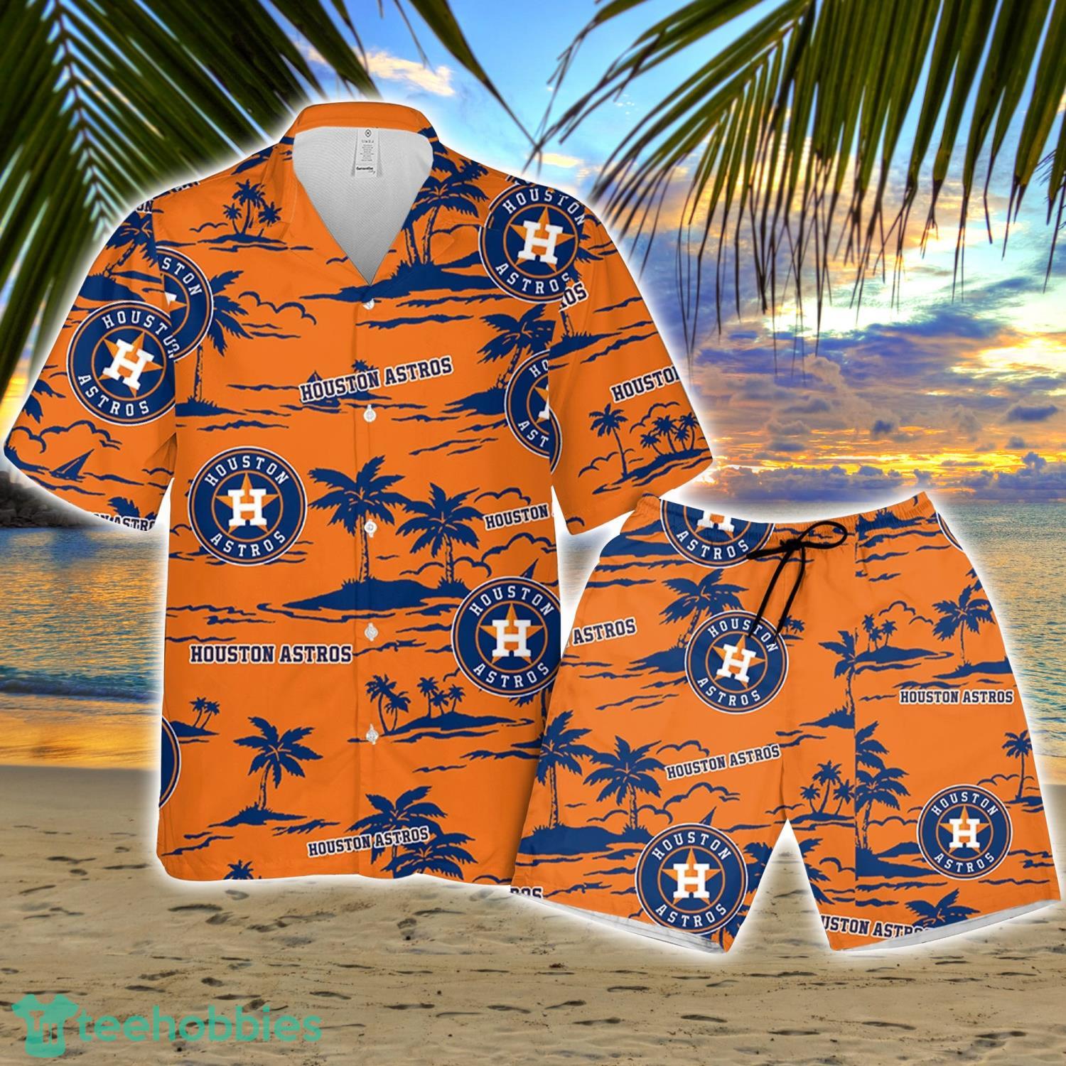 Houston Astros Coconut Button Down Shirt Short-Sleeve Hawaiian Beach Shirt