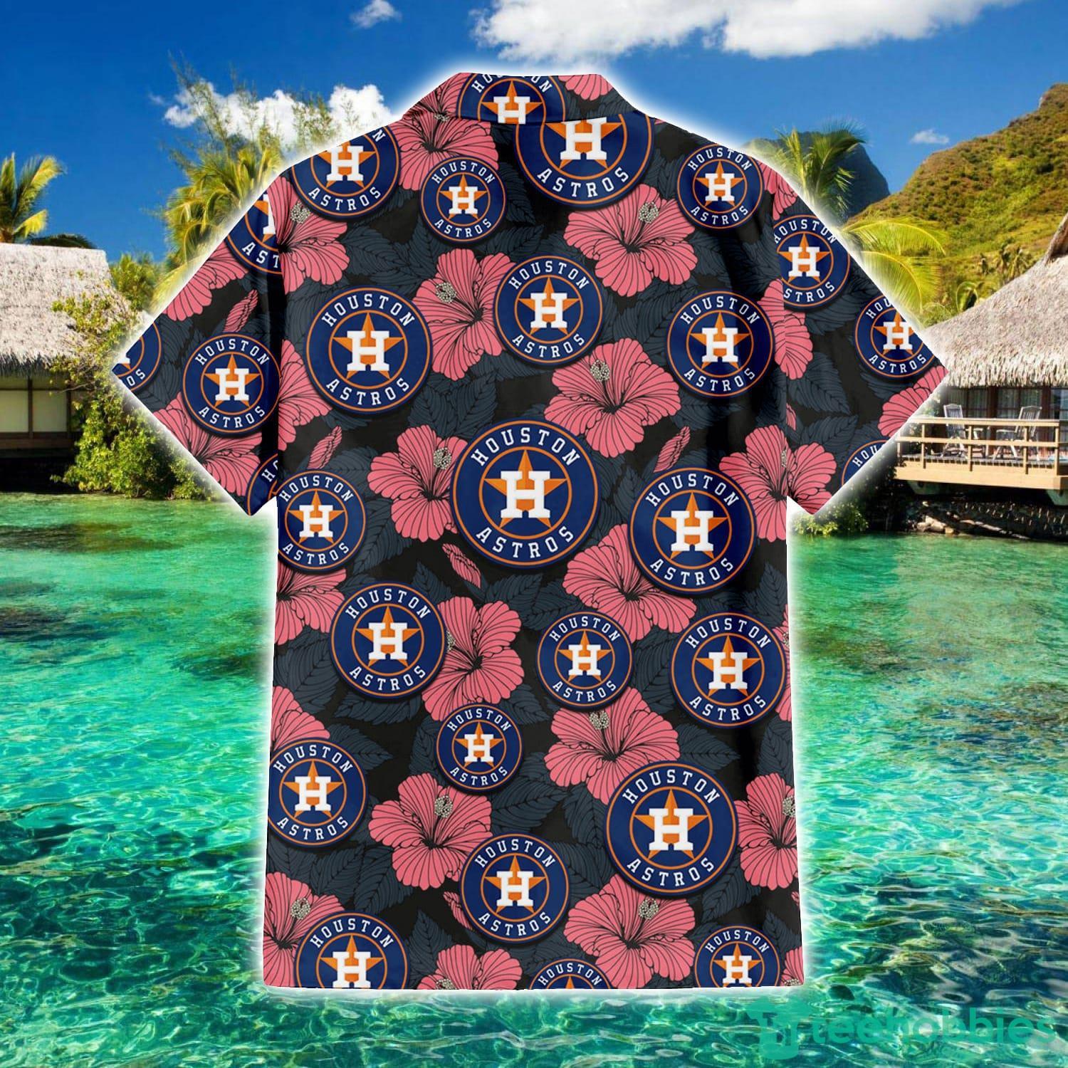 Houston Astros Hawaiian Button-Up Tee Shirt - Mens 3XL Big