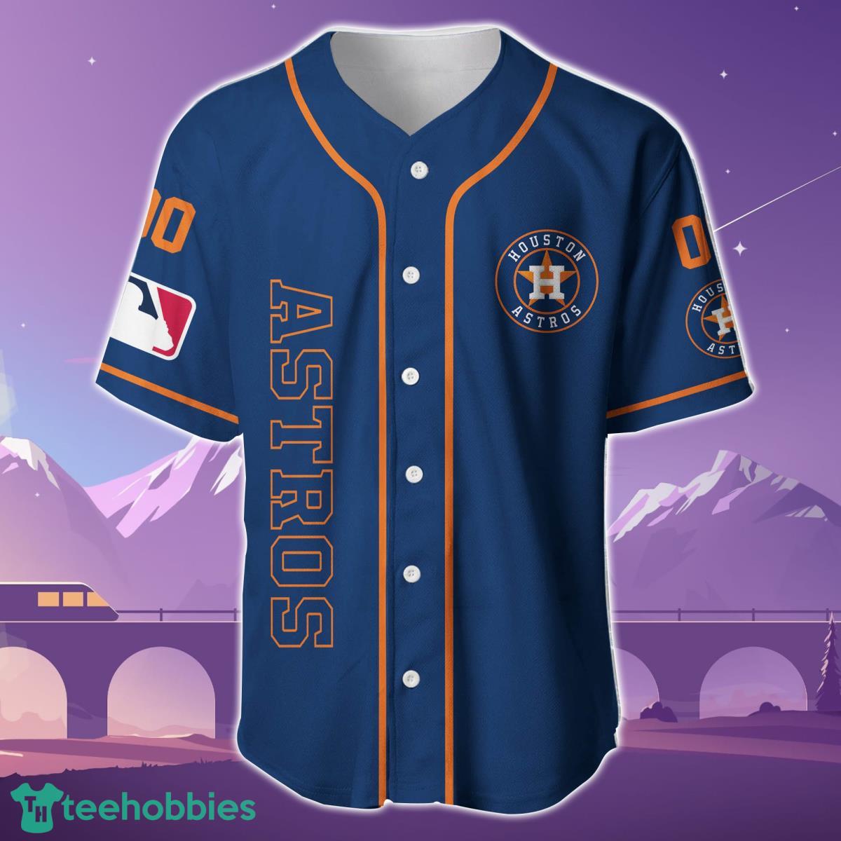 Houston Astros Custom Name & Number Baseball Jersey Special Gift For Men And Women Product Photo 2