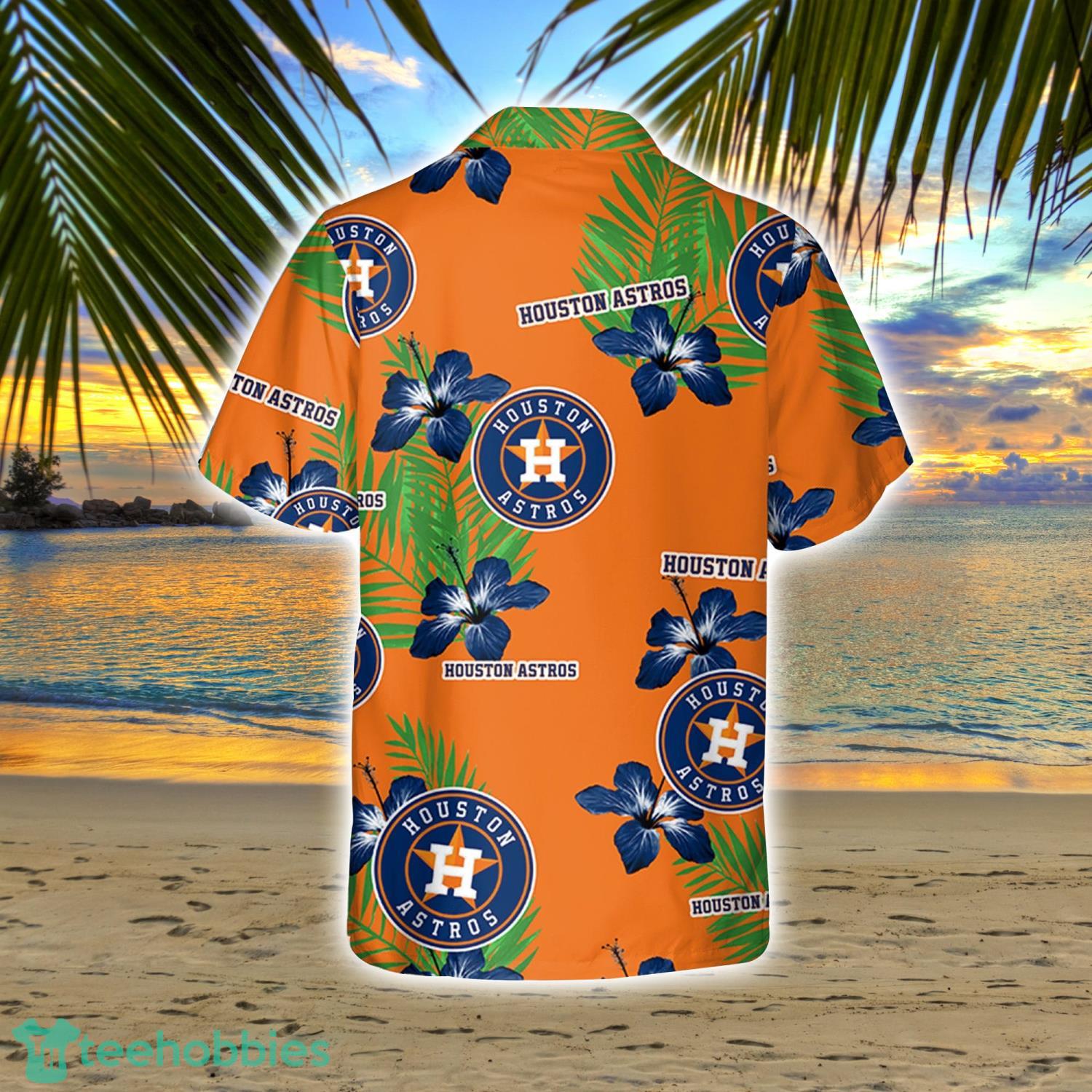 Houston Astros Green Leaf Pattern Tropical Hawaiian Shirt For Men And Women  - Freedomdesign