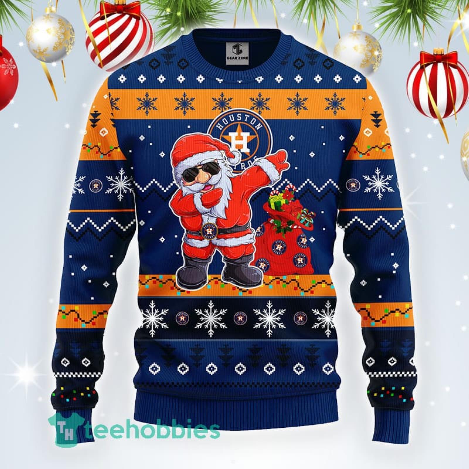 Houston Astros MLB Team Dabbing Santa Claus Funny Ugly Christmas Sweater  Sport Fans Men And Women Christmas Gift