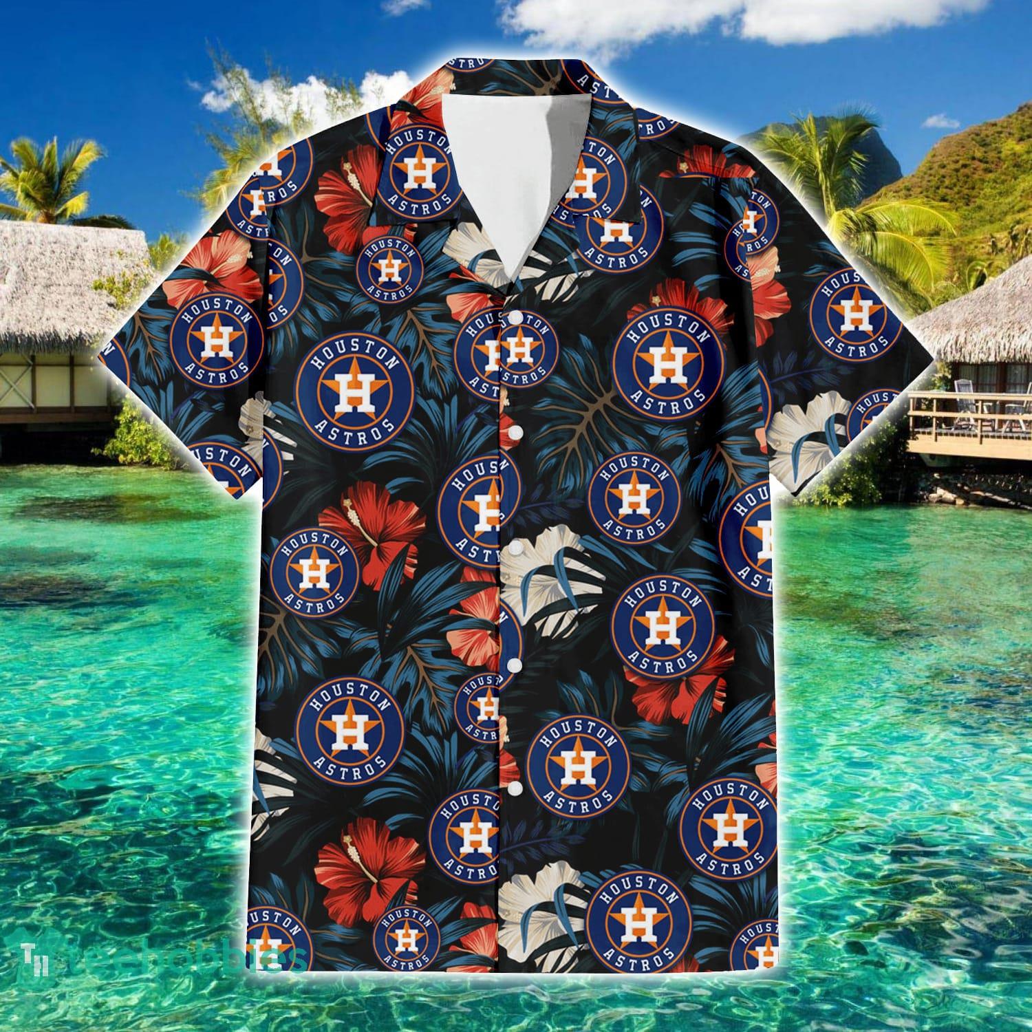 Houston Astros Sports American Hawaiian Tropical Patterns Hawaiian Shirt  For Fans