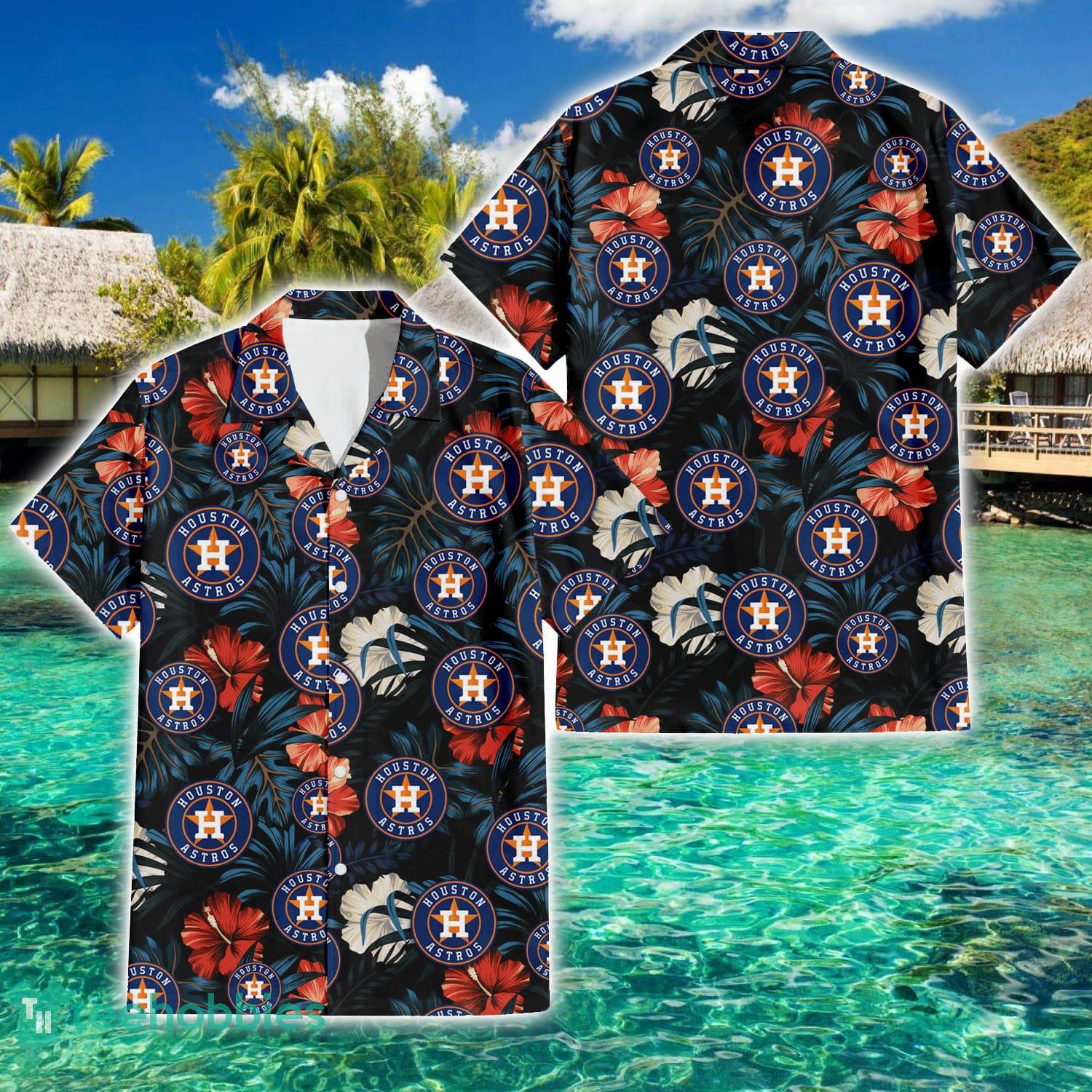 Houston Astros Sports American Hawaiian Tropical Patterns Hawaiian Shirt  For Fans