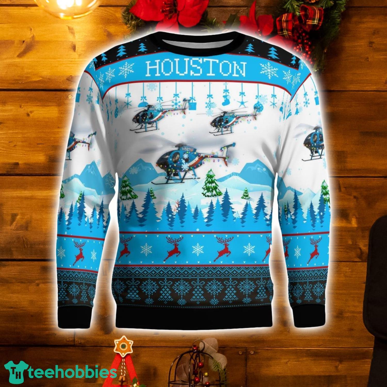 HOT TRENDING Houston Police Helicopter 78F N5278F 3D Christmas Sweater