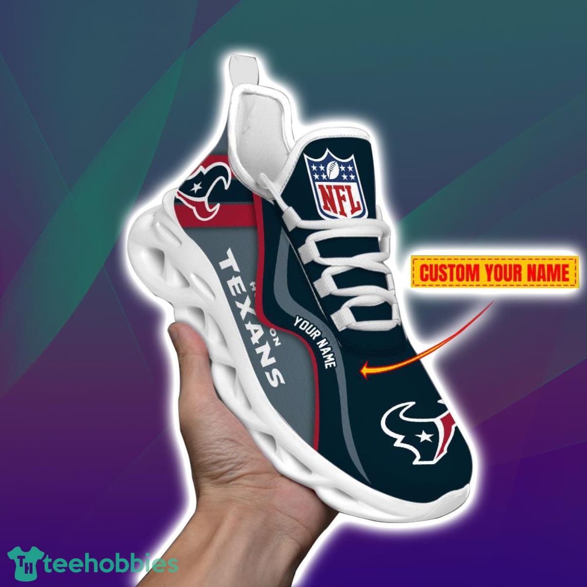 Houston Texans-NFL Custom Name Max Soul Shoes Impressive Gift For Men And Women Fans Product Photo 2