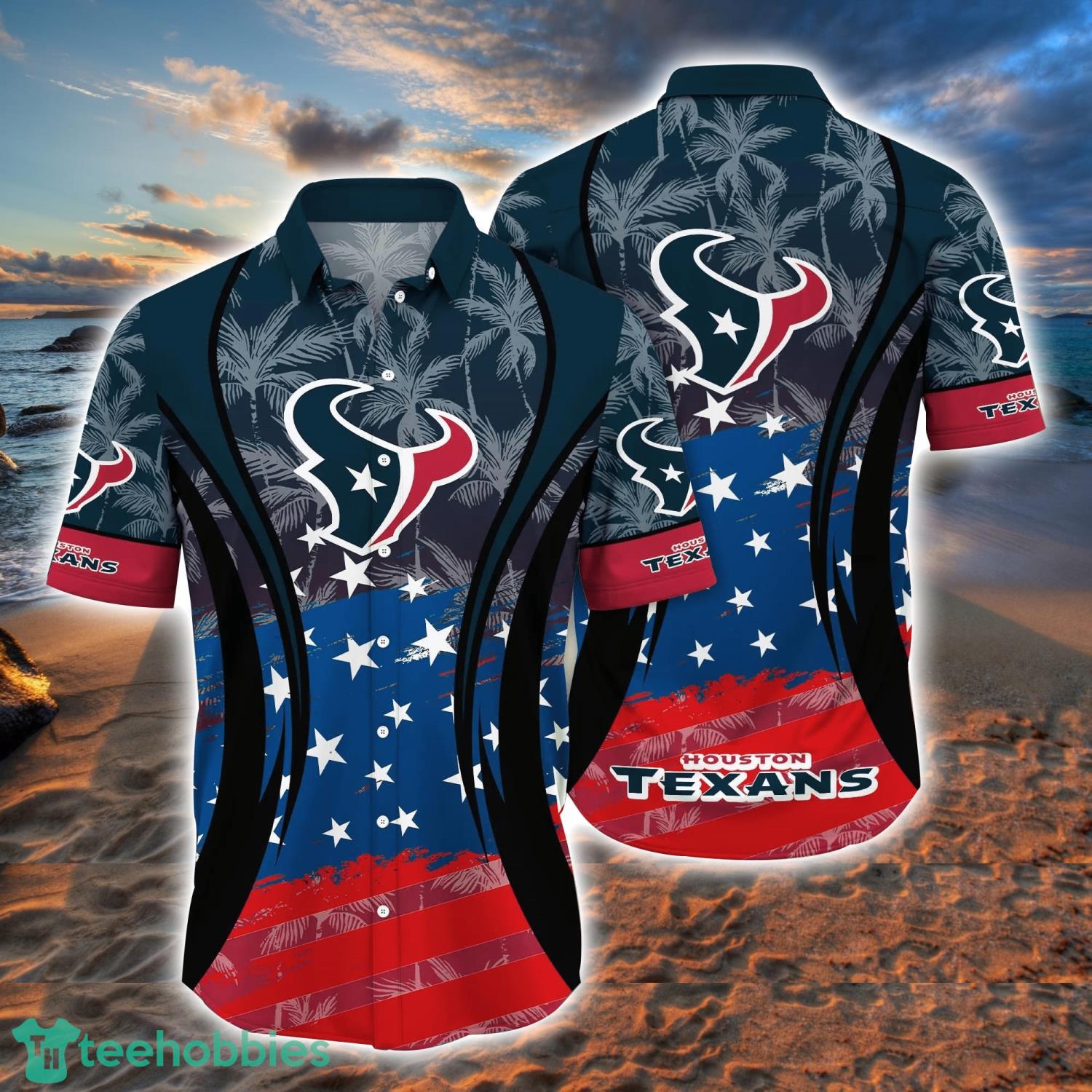 Houston Texans NFL Hawaiian Shirt Star Pattern Best Trend Summer Gift