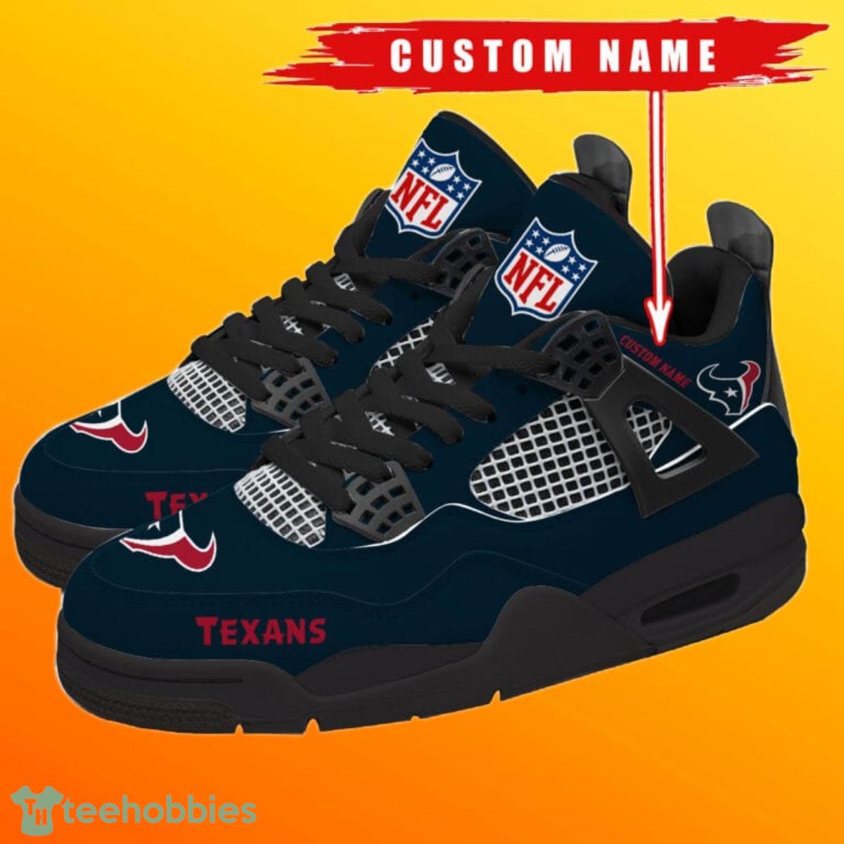 Houston Texans Personalized Name NFL Air Jordan 4 Trending Sneaker Special Gift For Fans Product Photo 2
